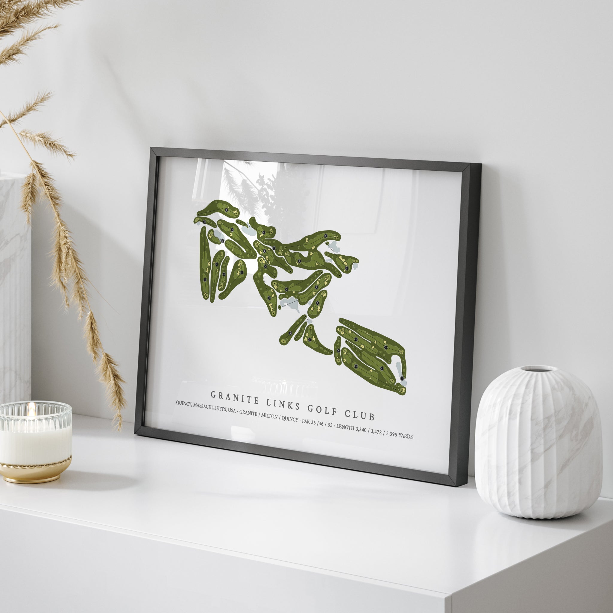 Granite Links Golf Club | Golf Course Print | On Table 