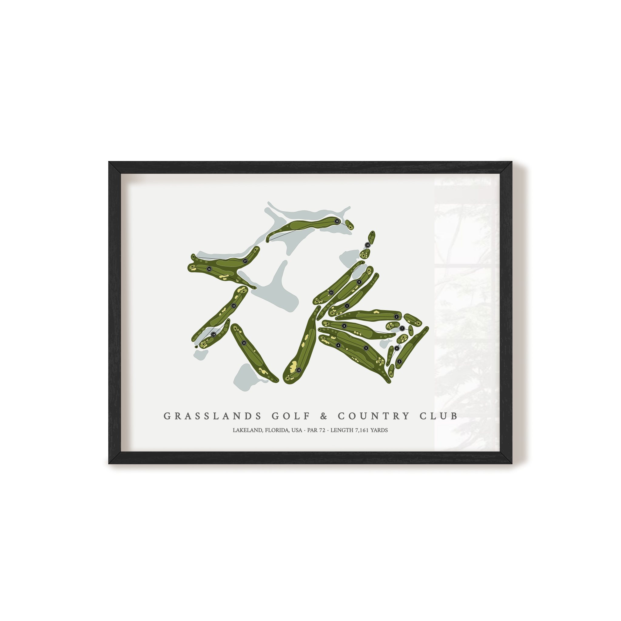Grasslands Golf & Country Club | Golf Course Map | Black+Frame 