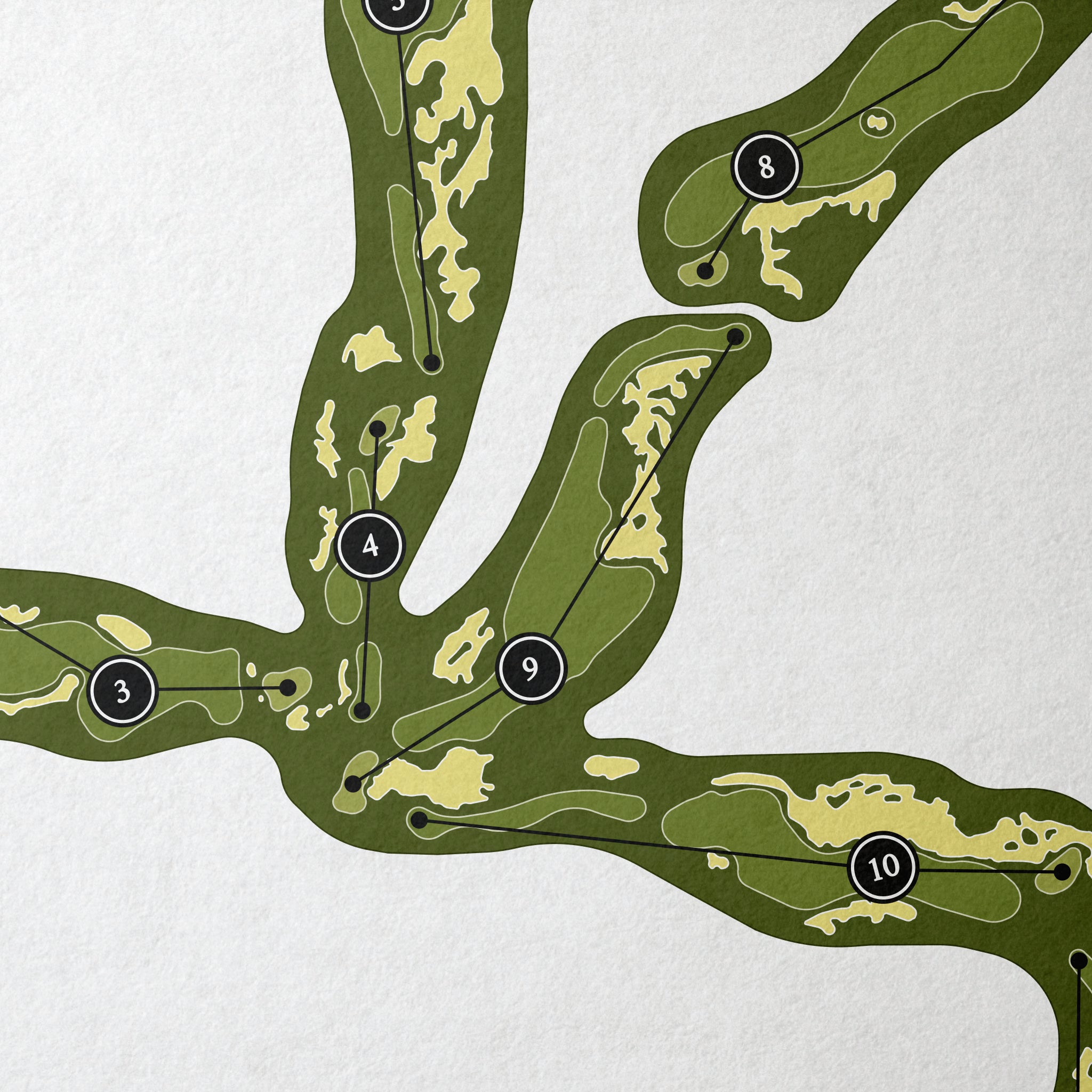 GrayBull Golf Club | Golf Course Map | Close Up 