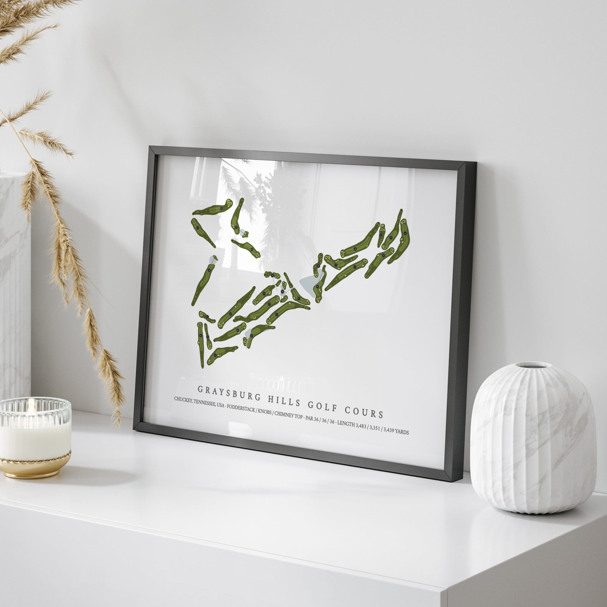 Graysburg Hills Golf Cours | Golf Course Map | On Table 