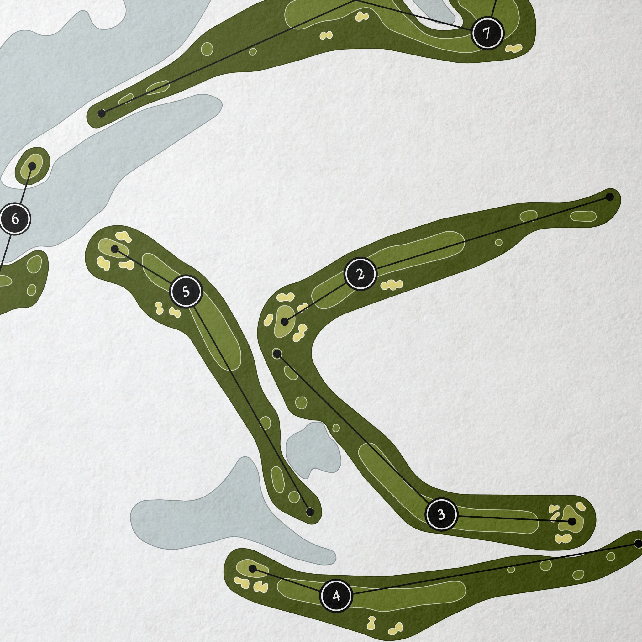 Graywood Golf & Racquet Club | Golf Course Map | Close Up 