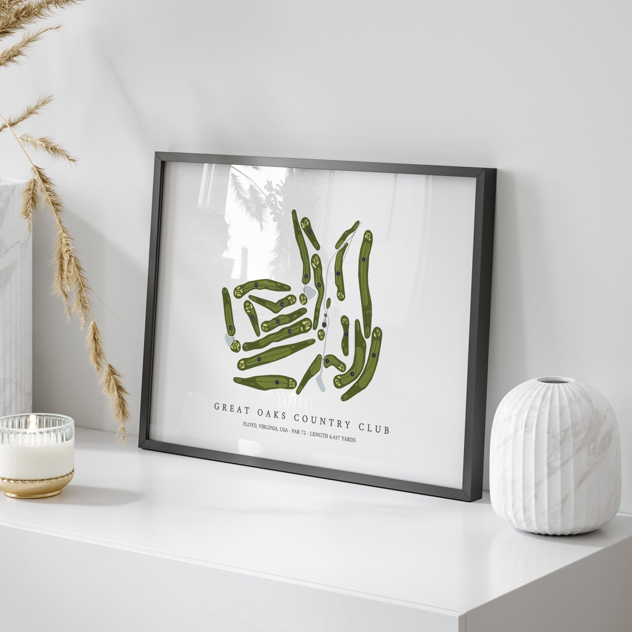 Great Oaks Country Club | Golf Course Map | On Table 
