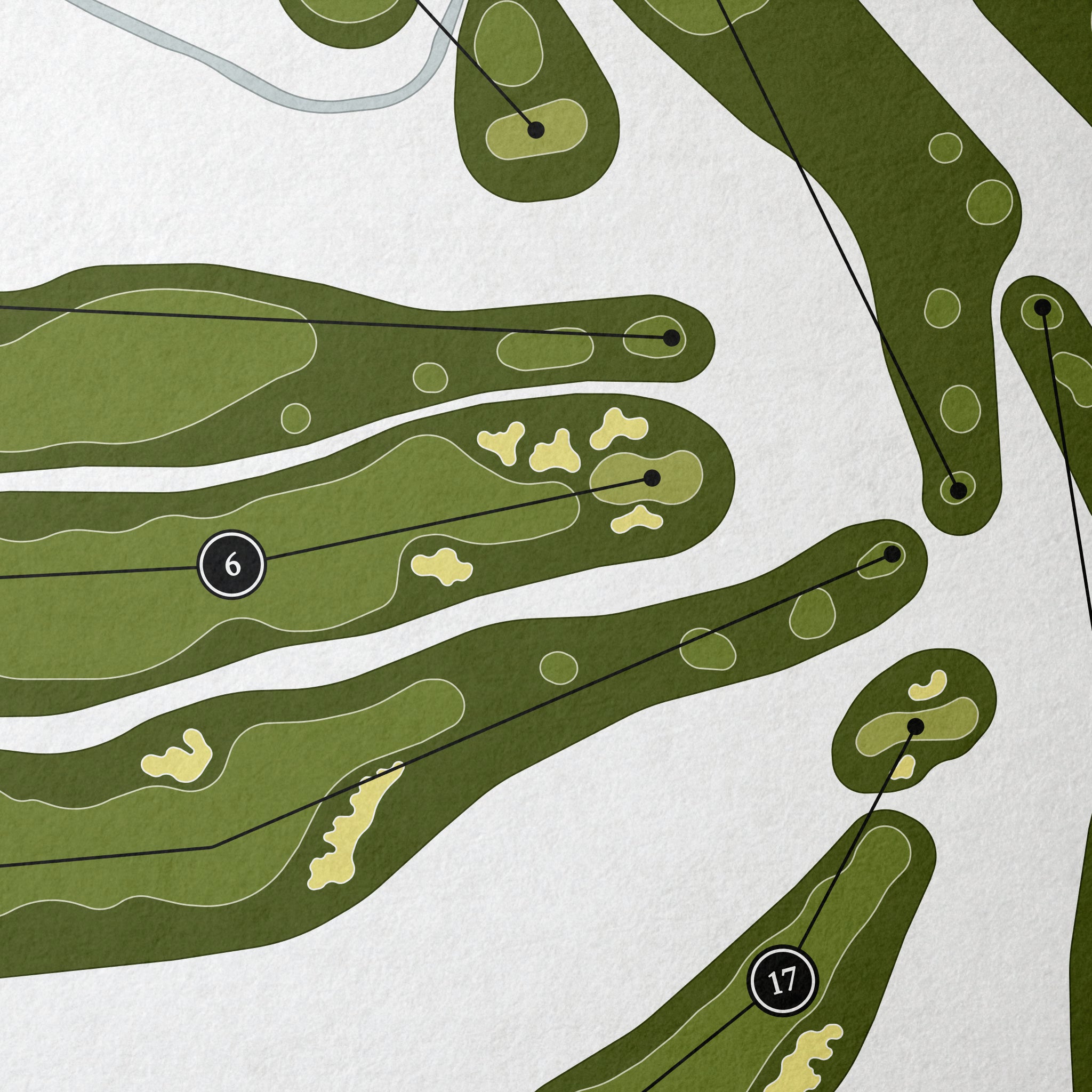 Green Bay Country Club | Golf Course Map | Close Up 