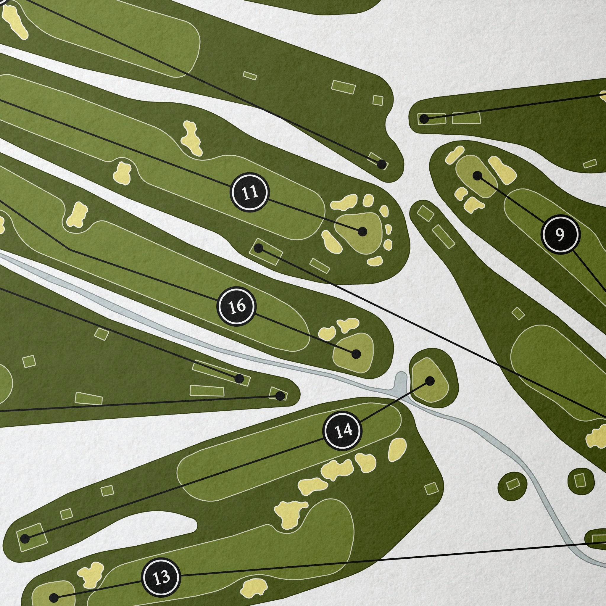 Green Spring Valley Hunt Club | Golf Course Map | Close Up 