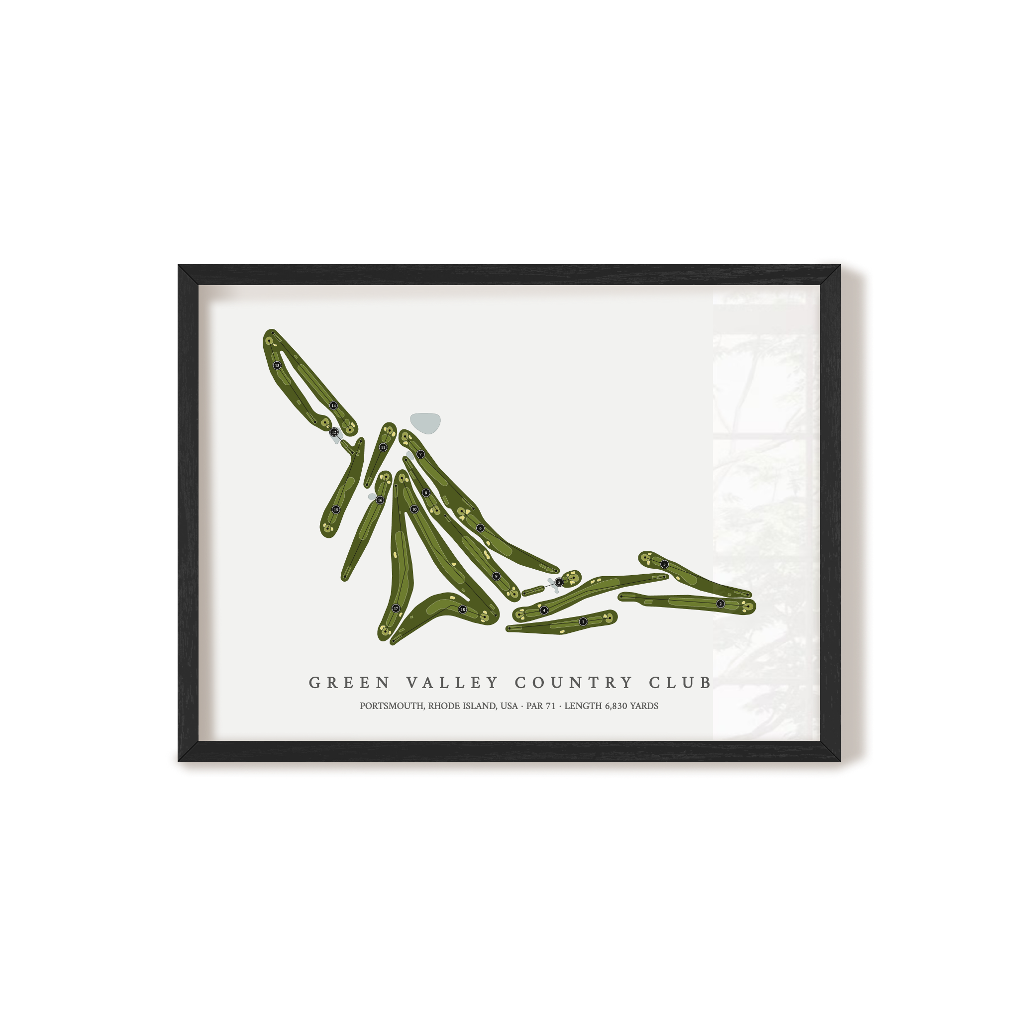 Green Valley Country Club | Golf Course Map | Black+Frame 