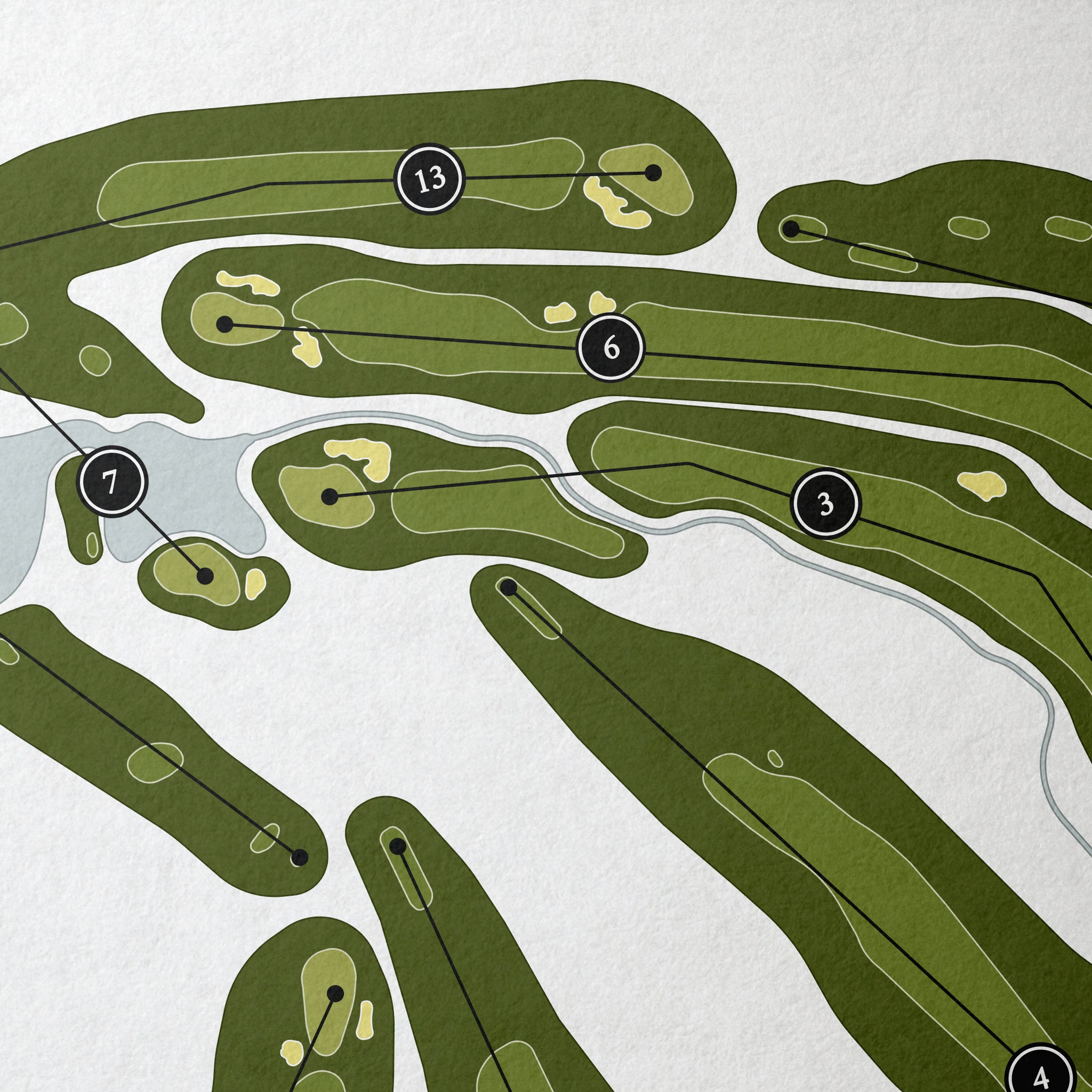 Greenbriar Hills Country Club | Golf Course Print | Close+Up