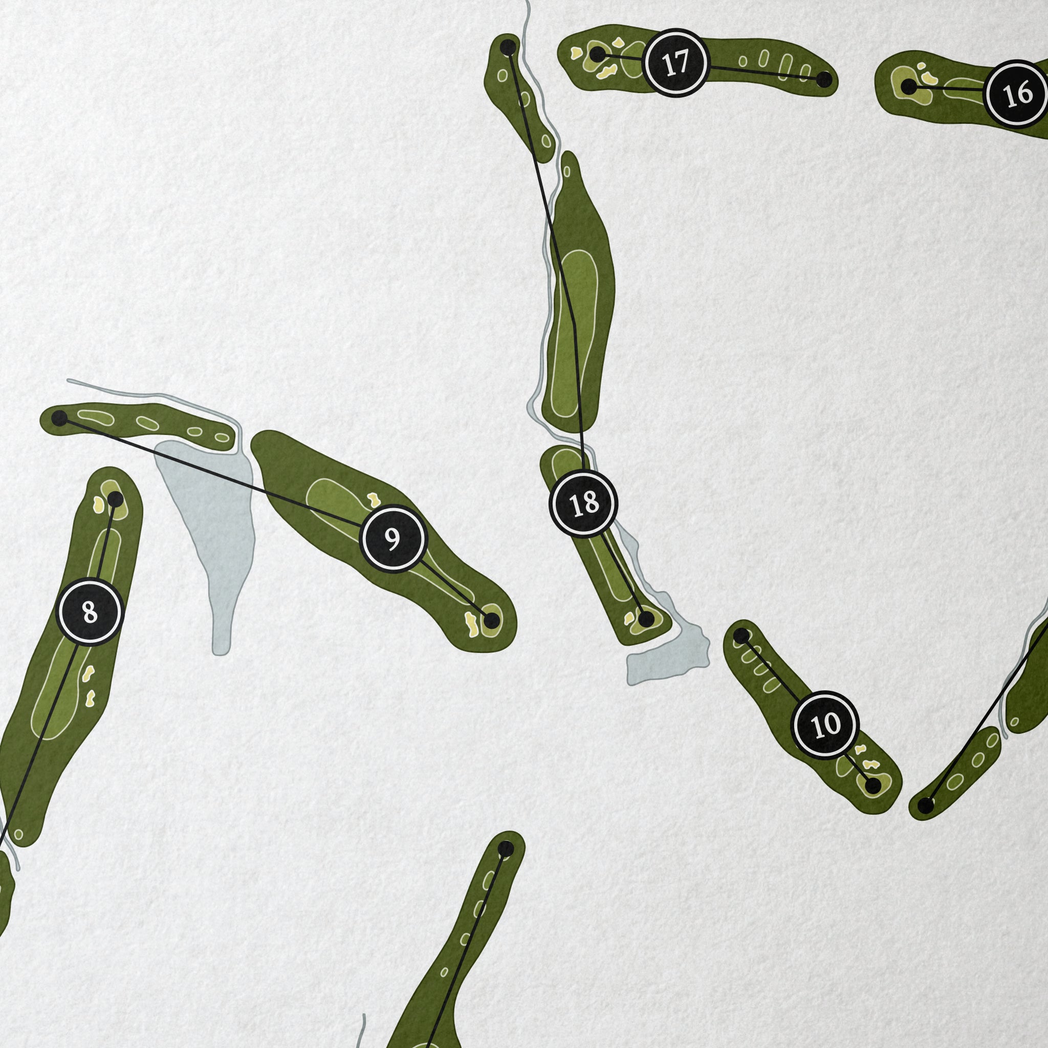 Greystone Golf & Country Club - Founders Course | Golf Course Map | Close Up 