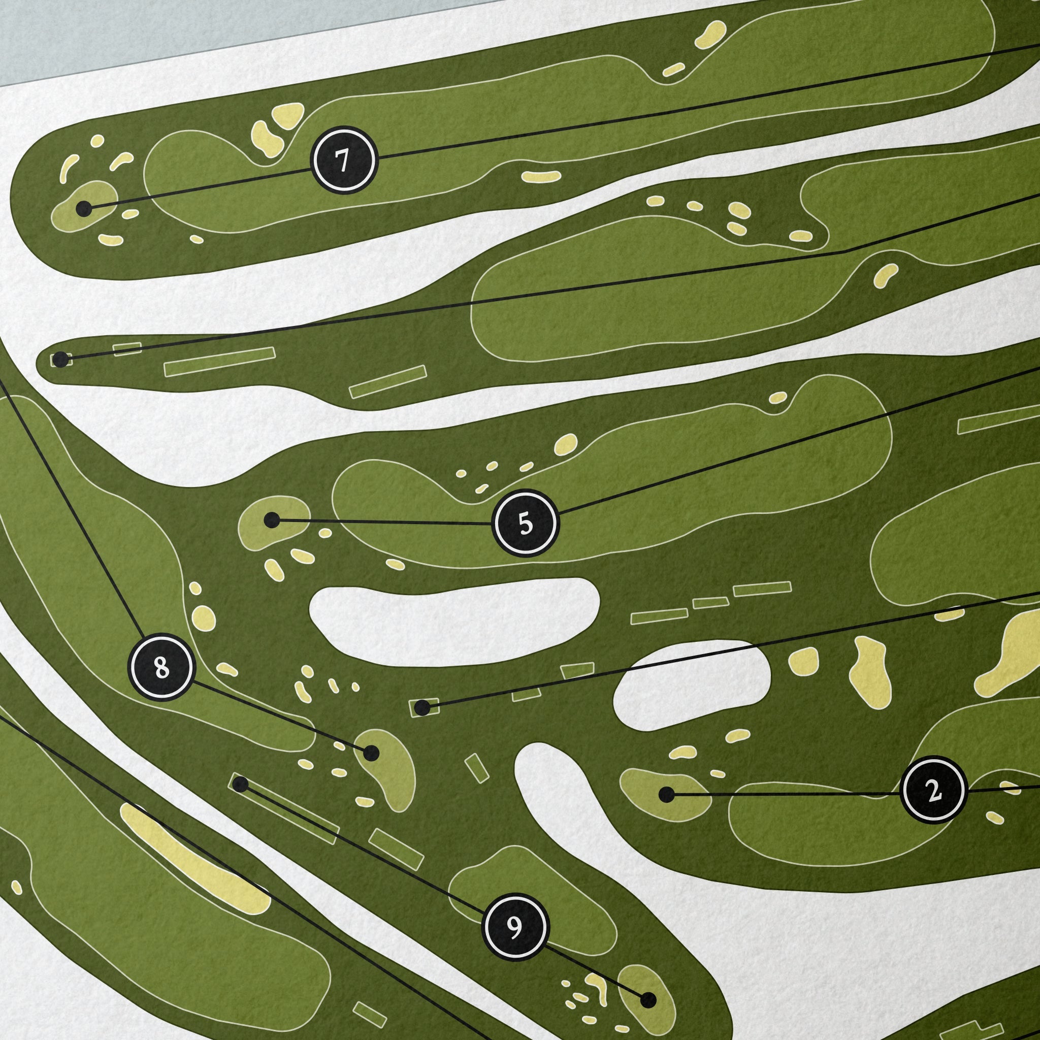 Gulf Stream Golf Course | Golf Course Map | Close Up 