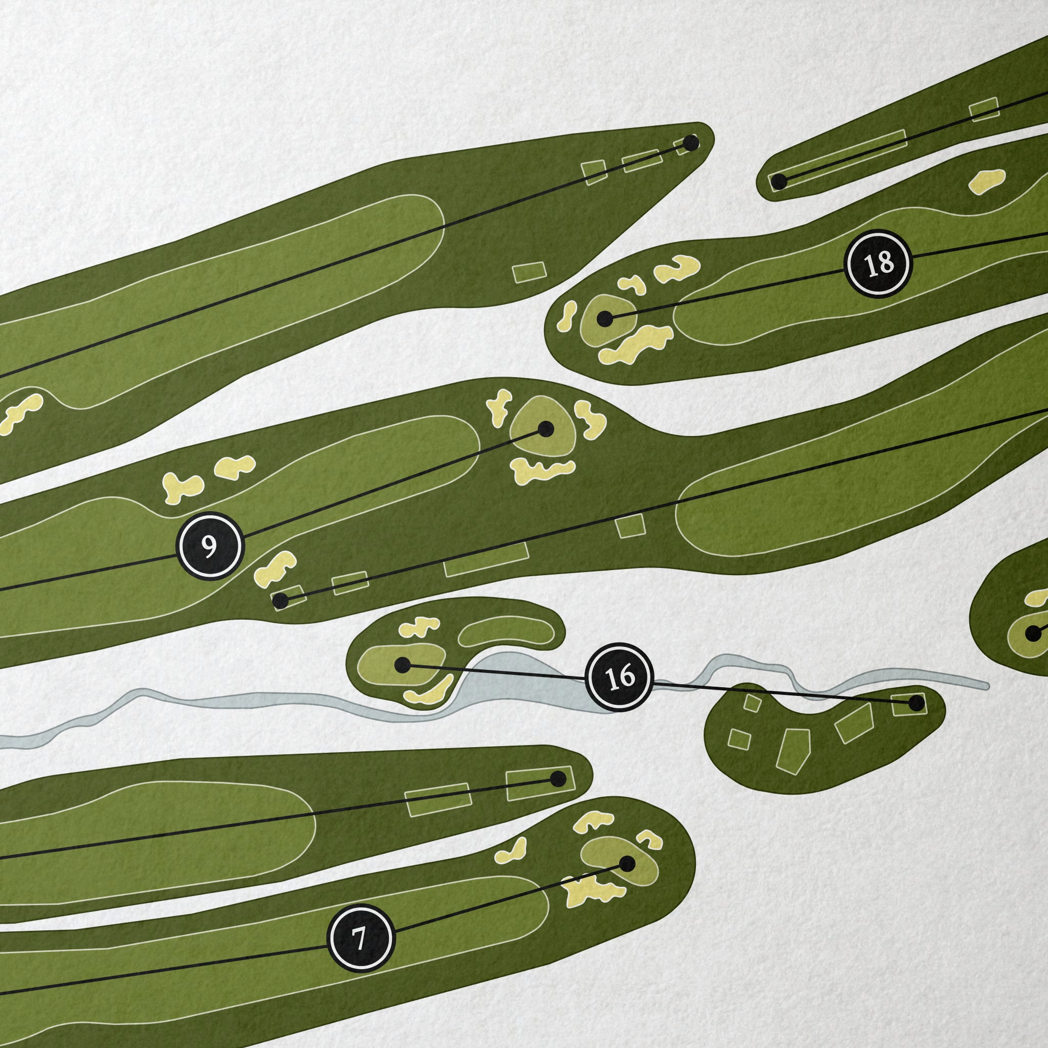 Hacienda Golf Club | Golf Course Map | Close Up 