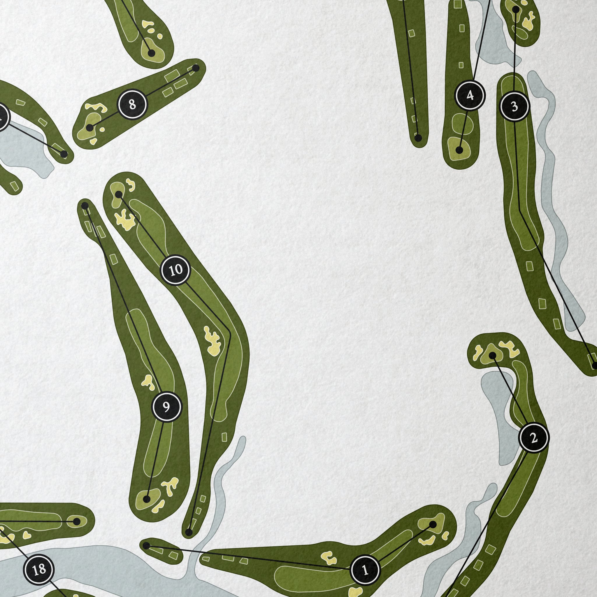 Hackberry Creek Country Club | Golf Course Map | Close Up 