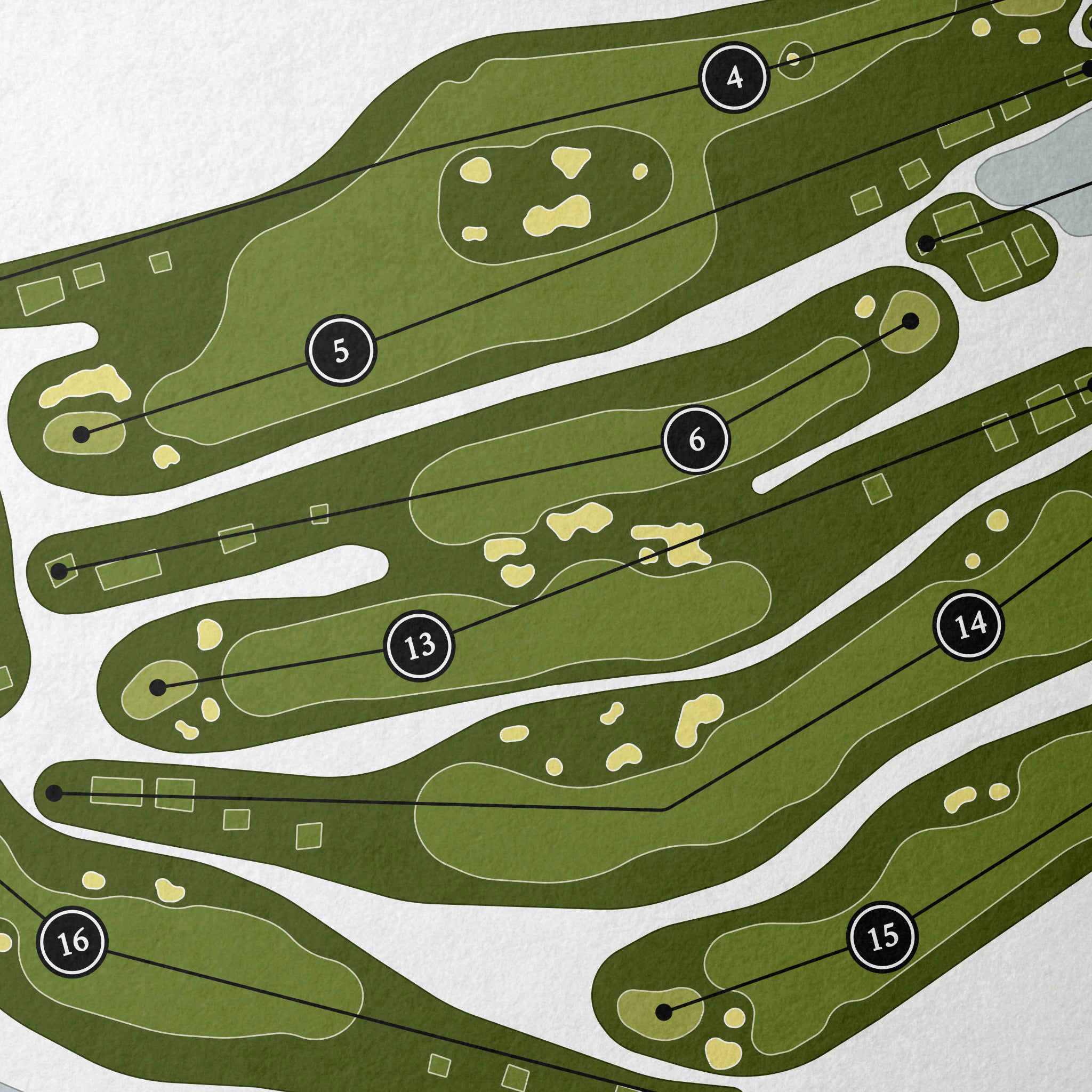 Half Moon Bay Golf Links - Ocean Course | Golf Course Map | Close Up