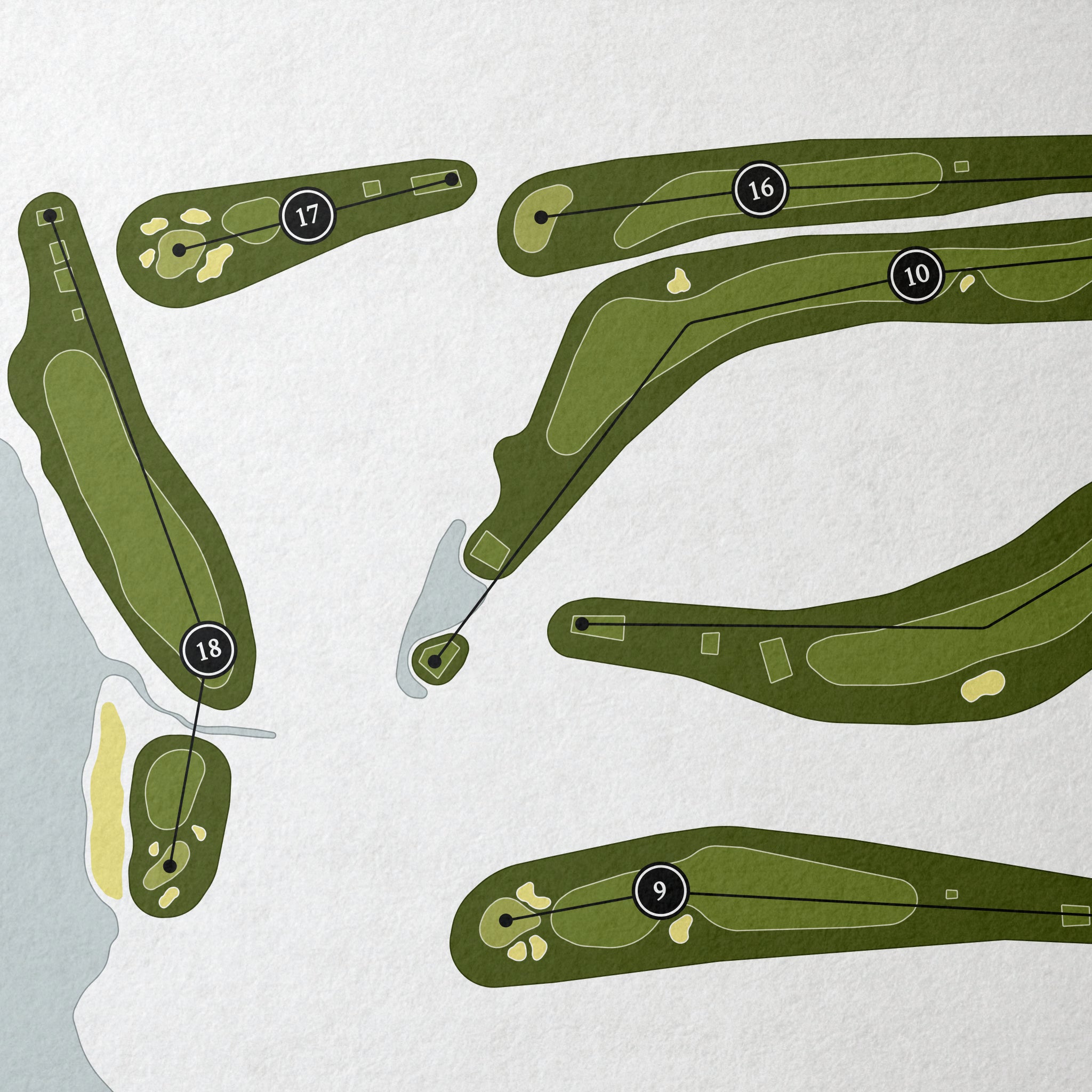 Half Moon Bay Golf Links - Old Course | Golf Course Map | Close Up