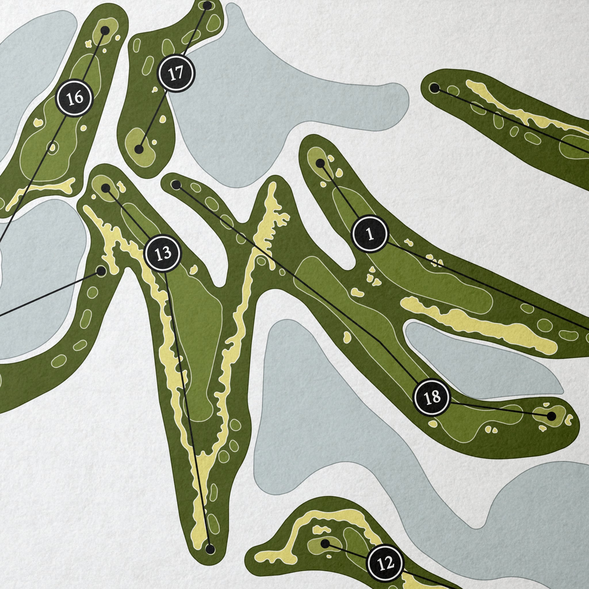Hammock Beach Resort - The Conservatory Course | Golf Course Map | Close Up 
