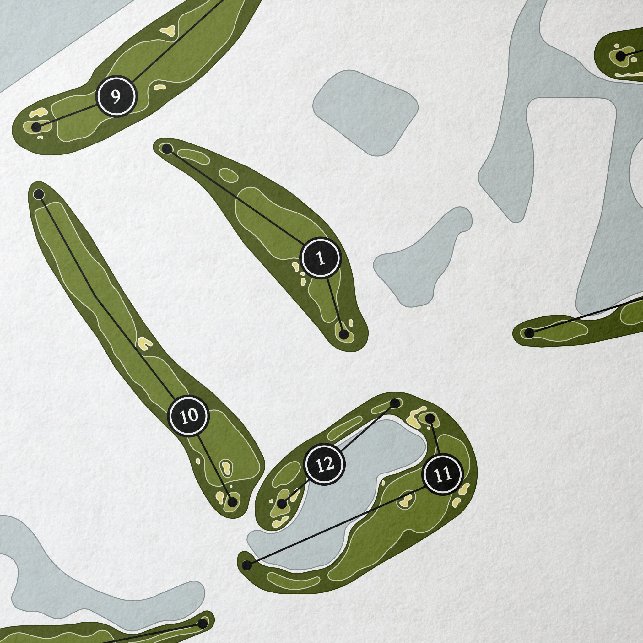 Hammock Beach Resort - The Ocean Course | Golf Course Print | Close Up