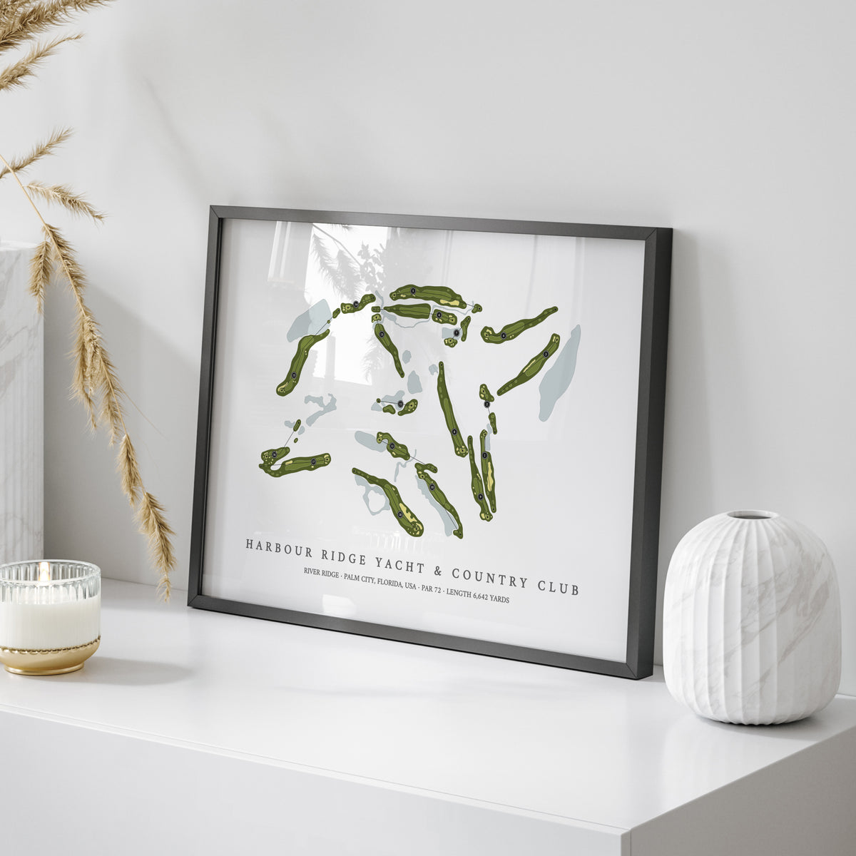 Harbour Ridge Yacht & Country Club - River Ridge | Golf Course Map | On Table 
