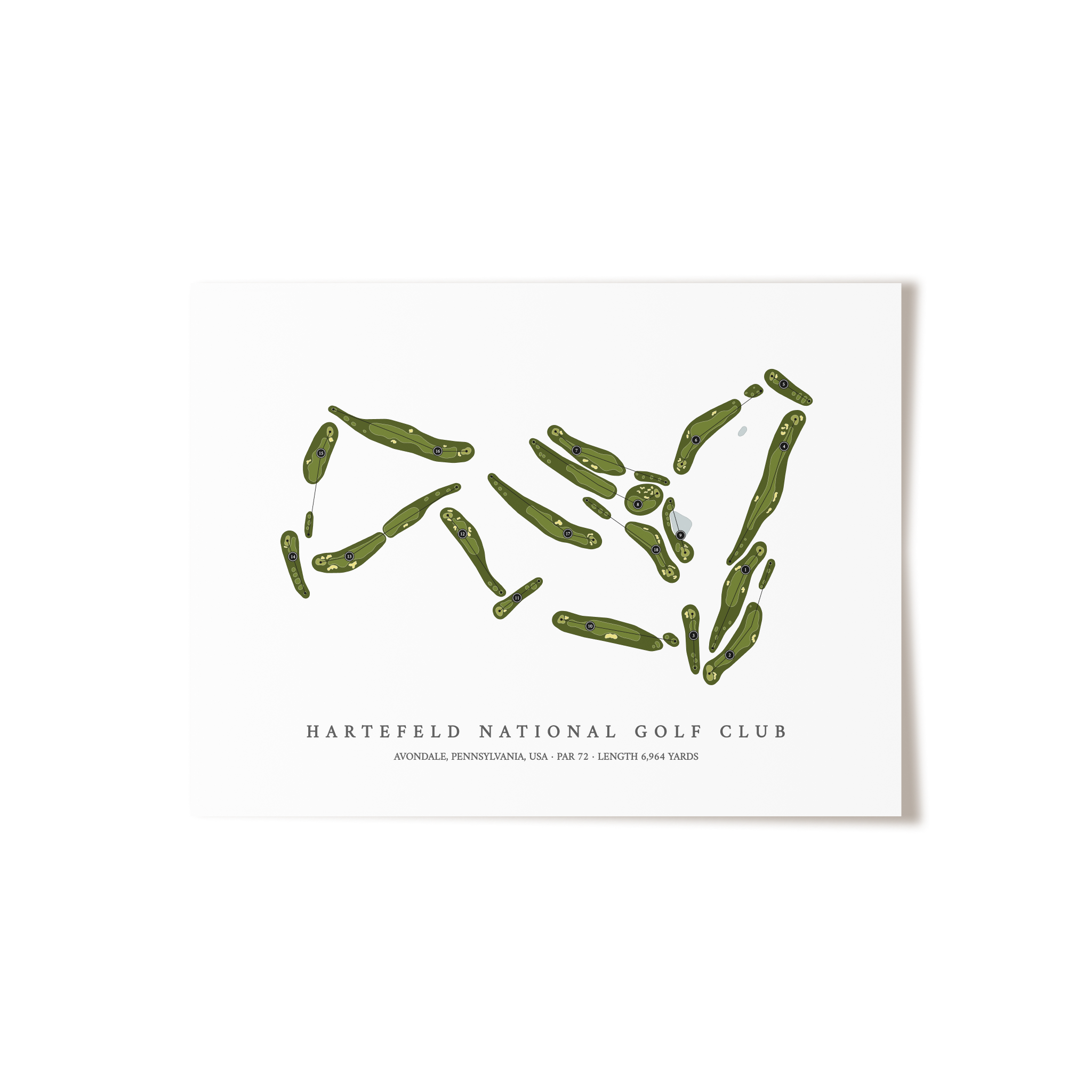 Hartefeld National Golf Club | Golf Course Map | Unframed 