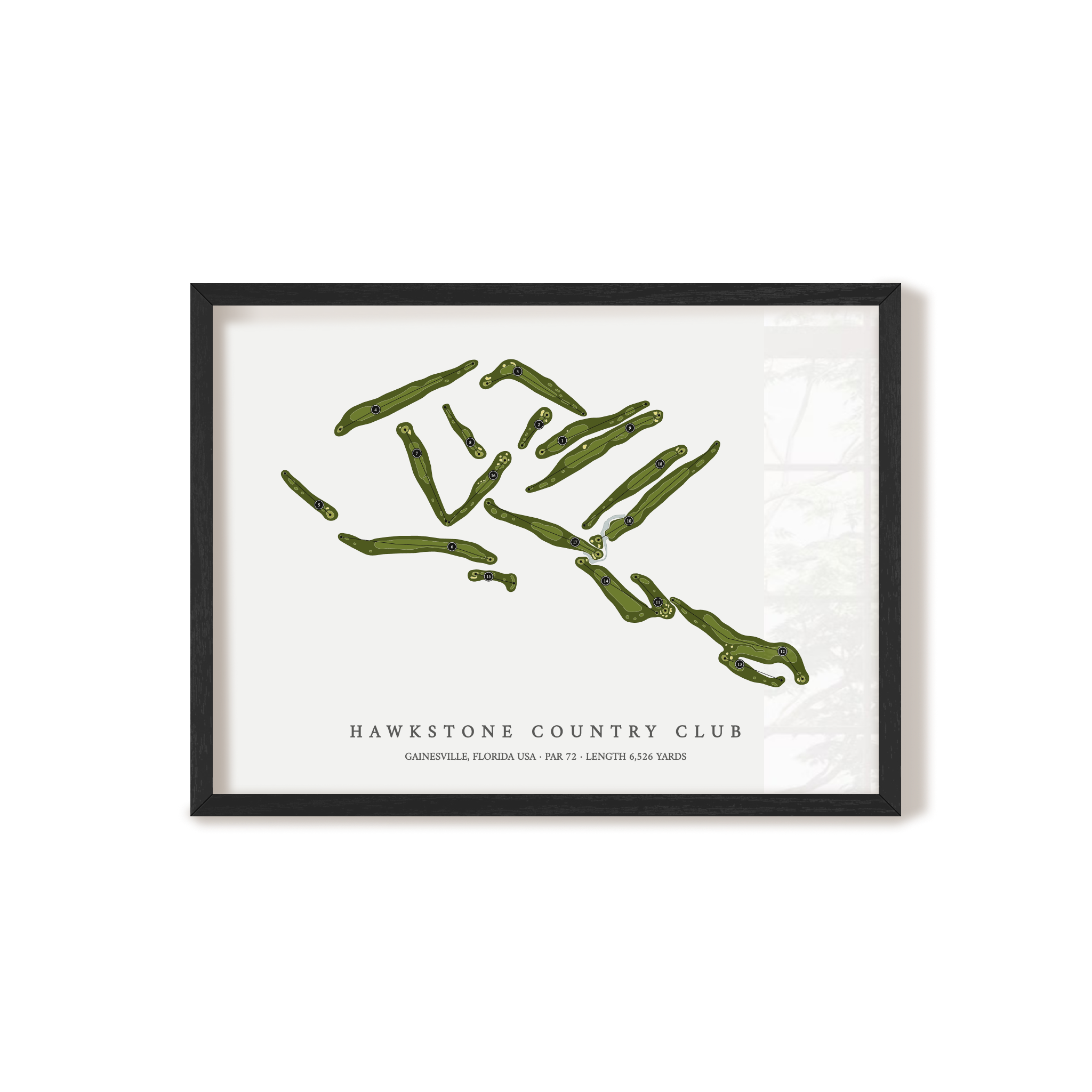 Hawkstone Country Club | Golf Course Map | Black Frame 