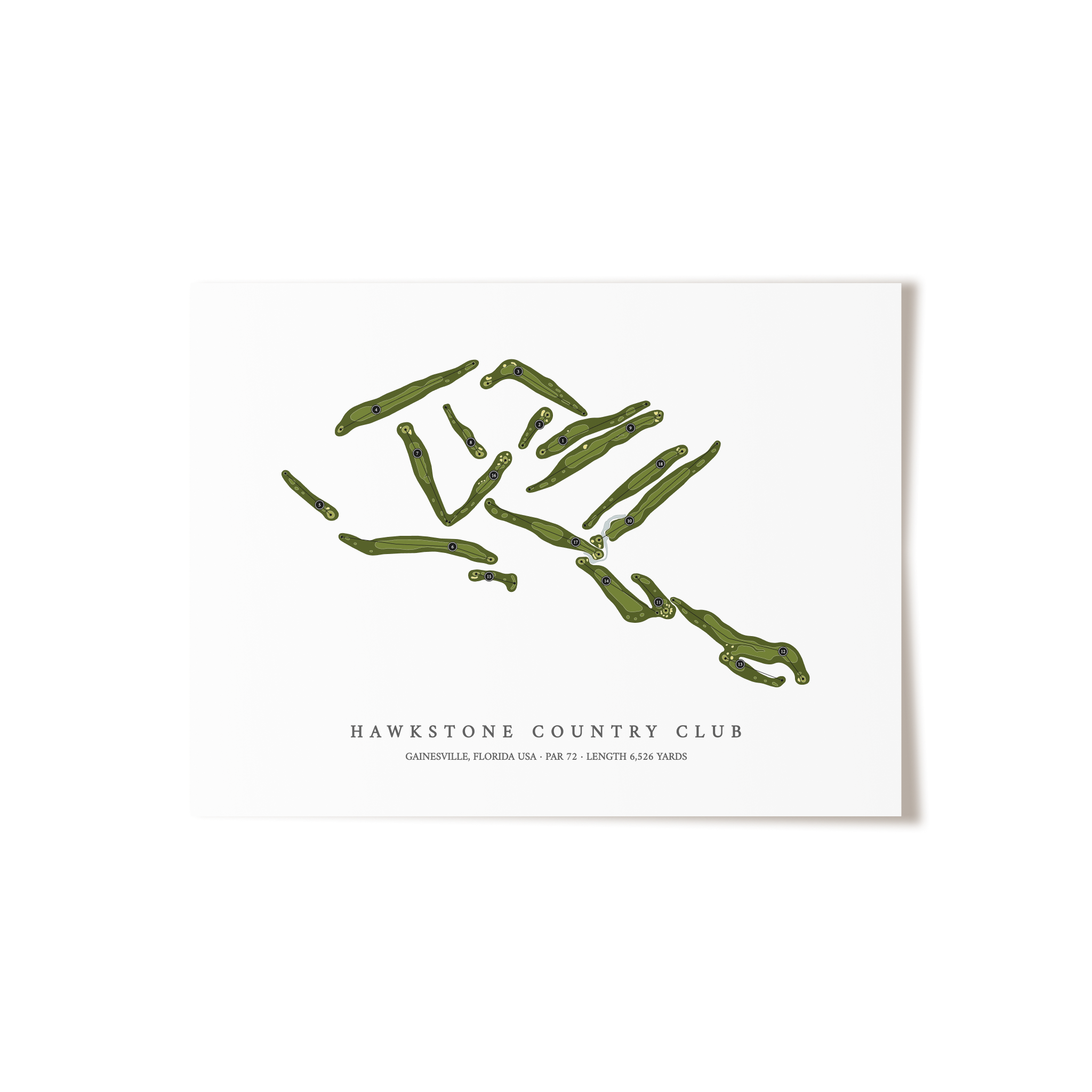 Hawkstone Country Club | Golf Course Map | Unframed 
