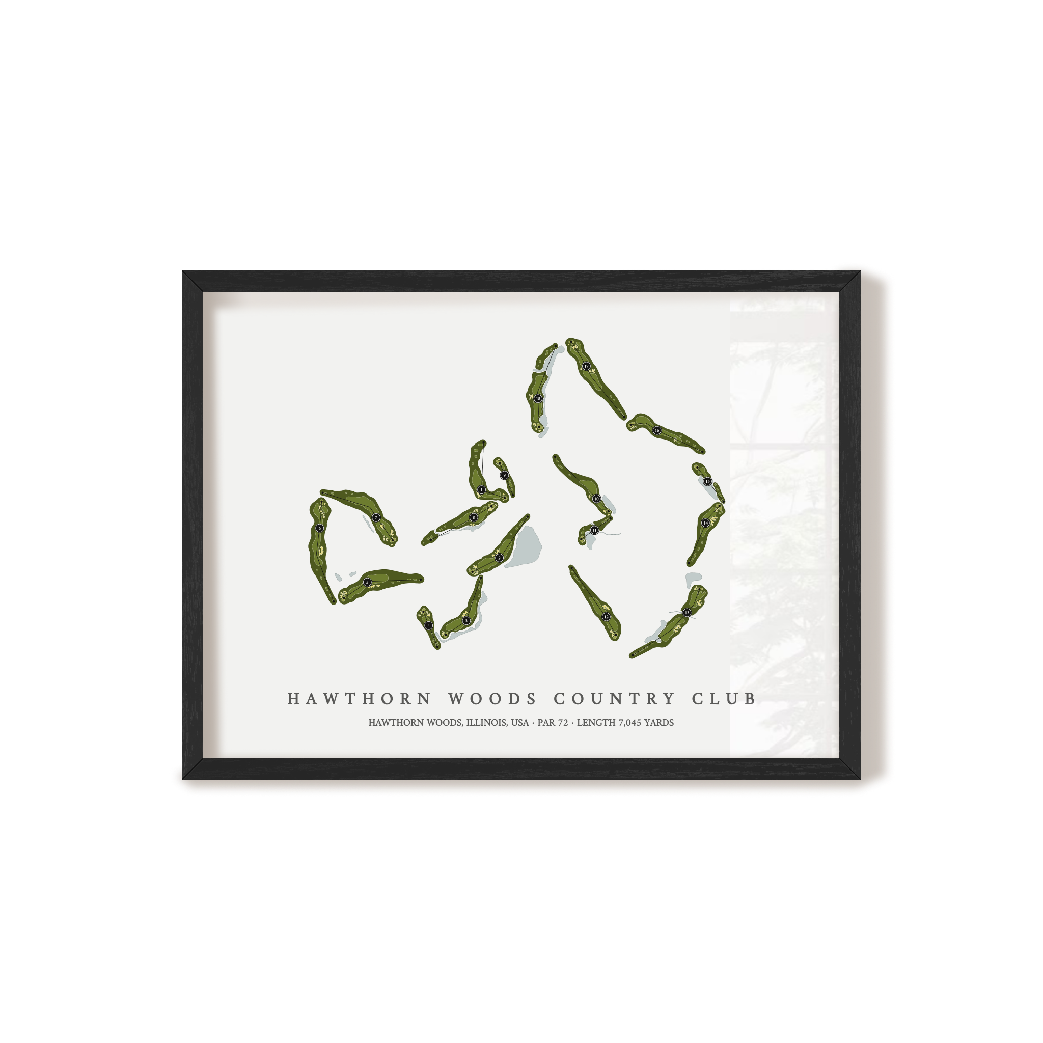 Hawthorn Woods Country Club | Golf Course Print | Black Frame
