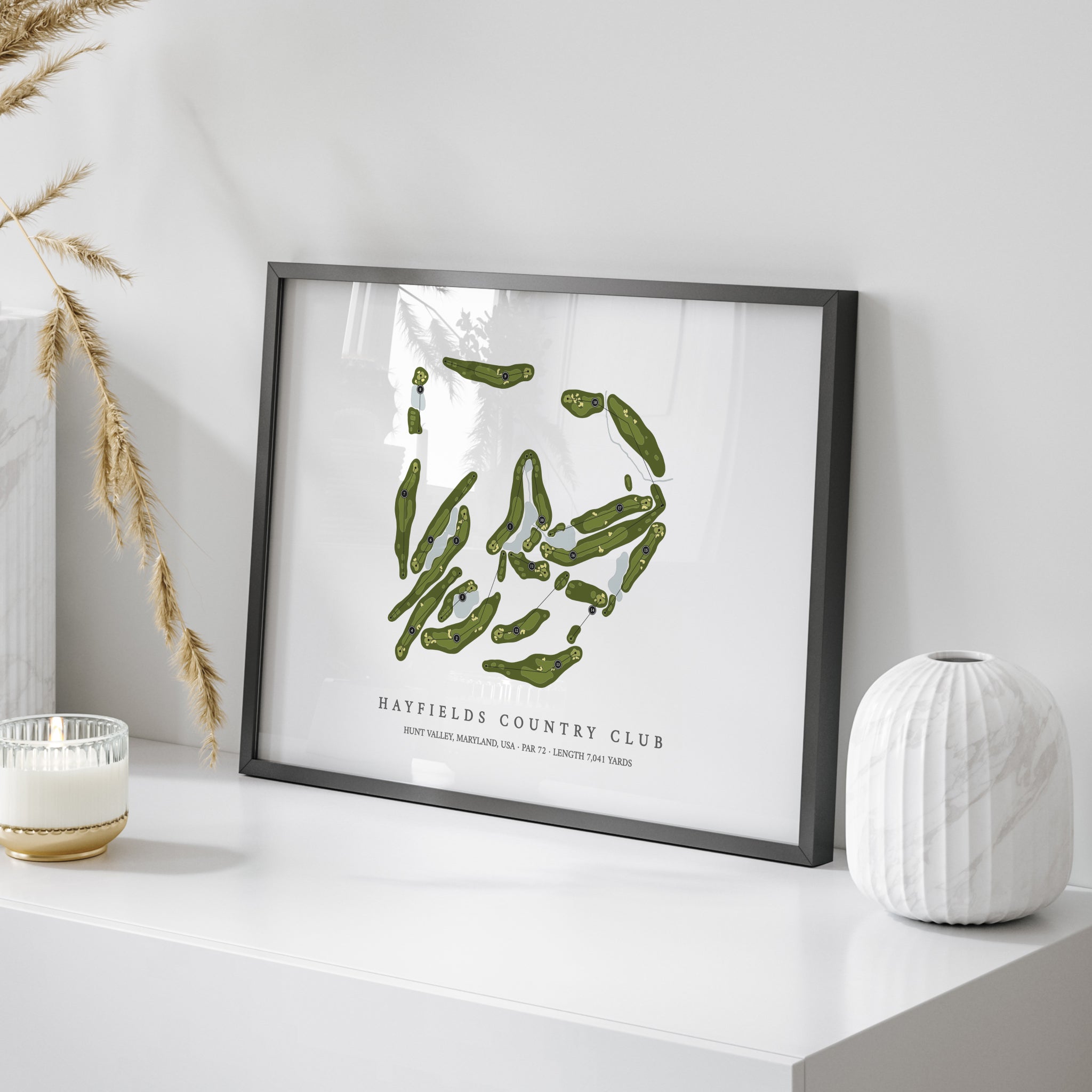Hayfields Country Club | Golf Course Map | On Table 