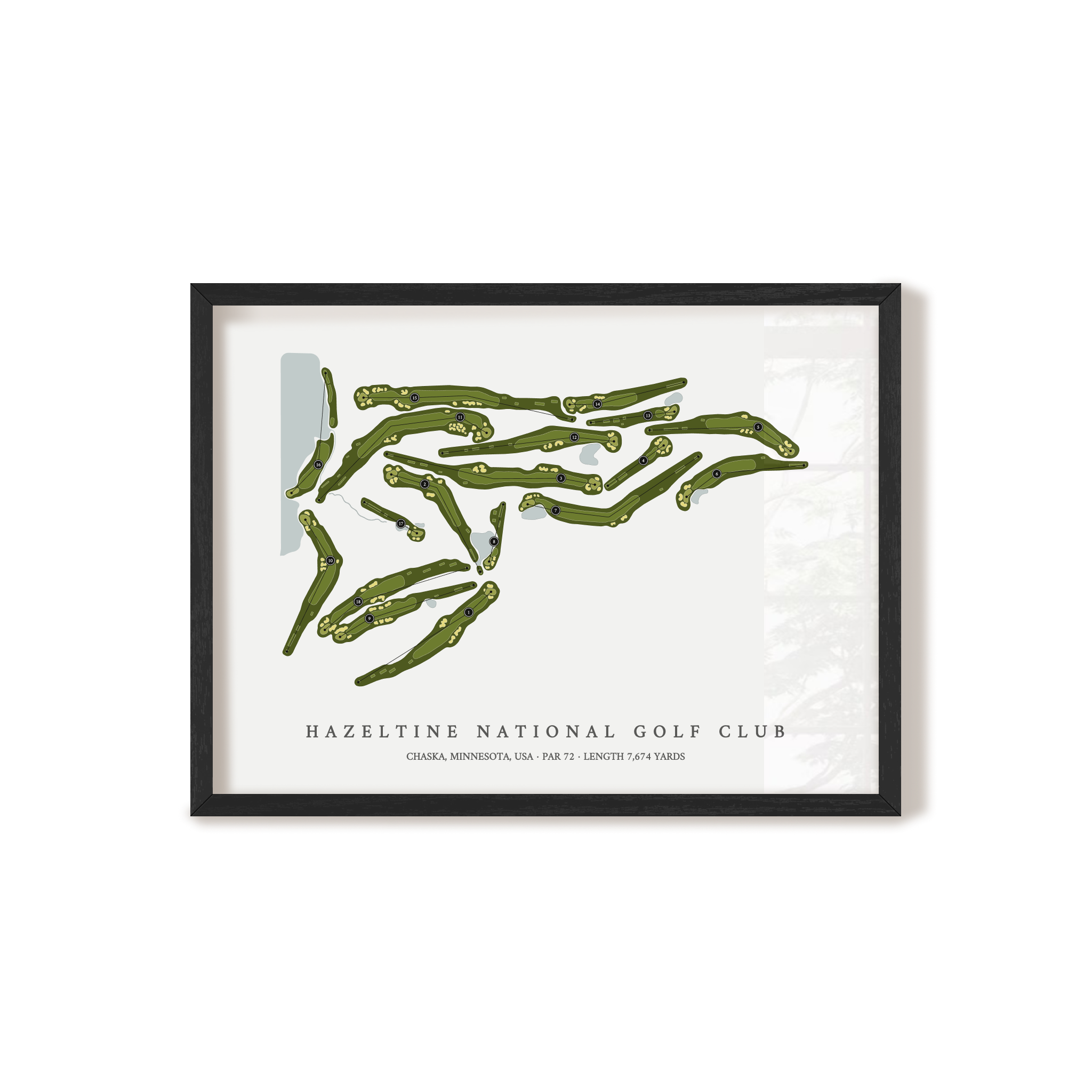 Hazeltine National Golf Club | Golf Course Print | Black Frame