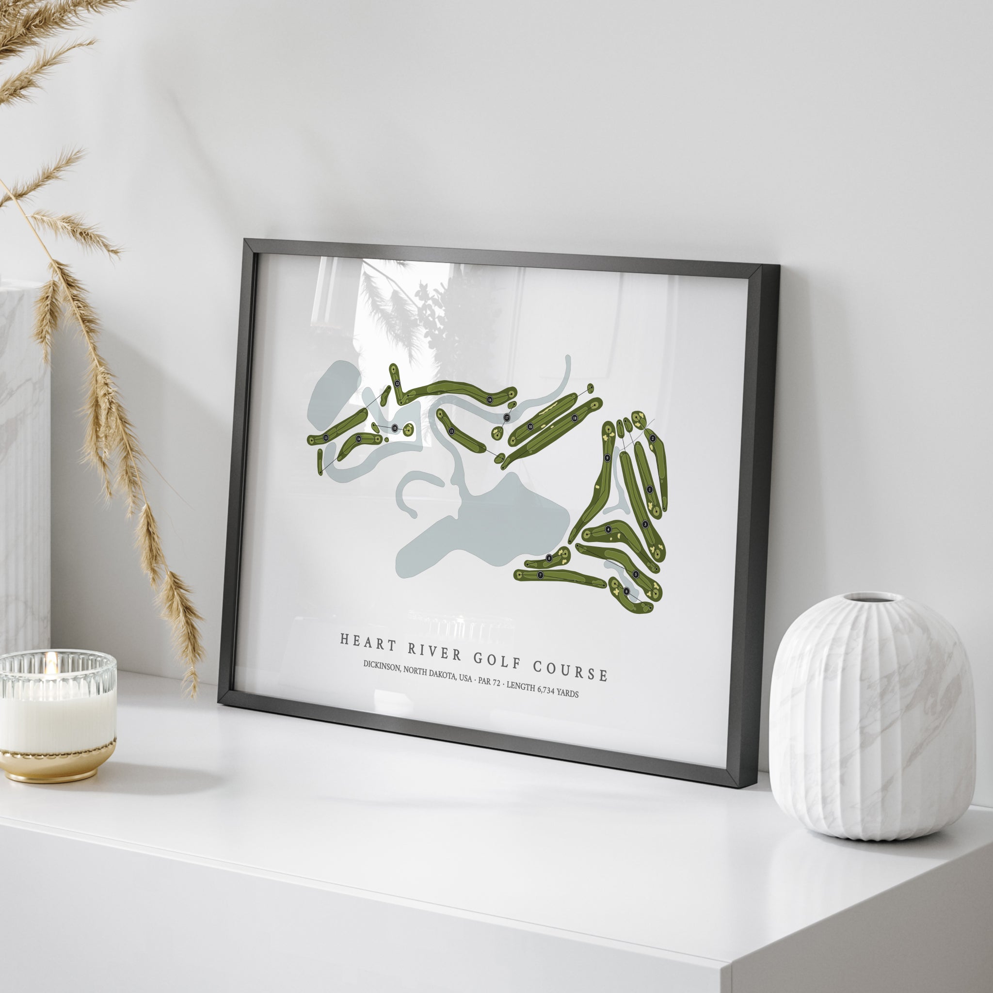 Heart River Golf Course | Golf Course Map | On Table 