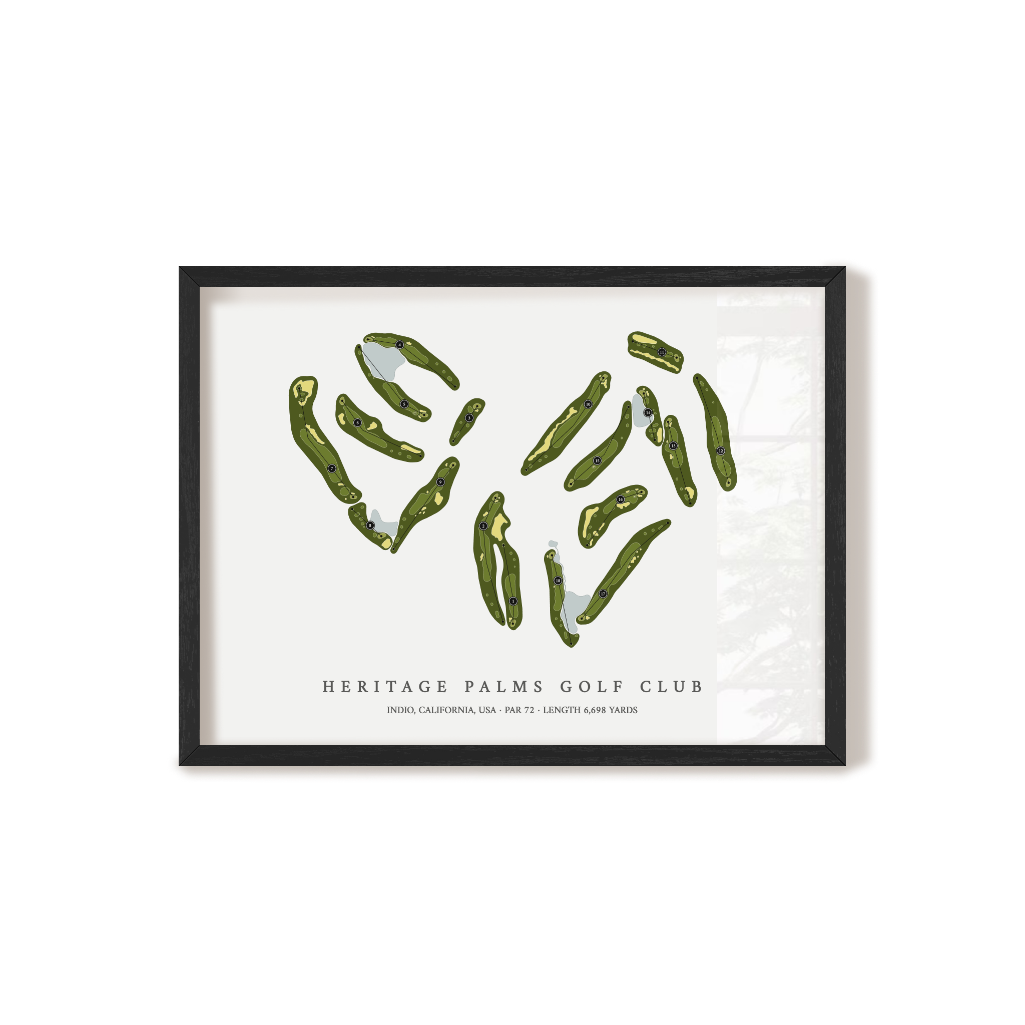 Heritage Palms Golf Club | Golf Course Print | Black Frame 