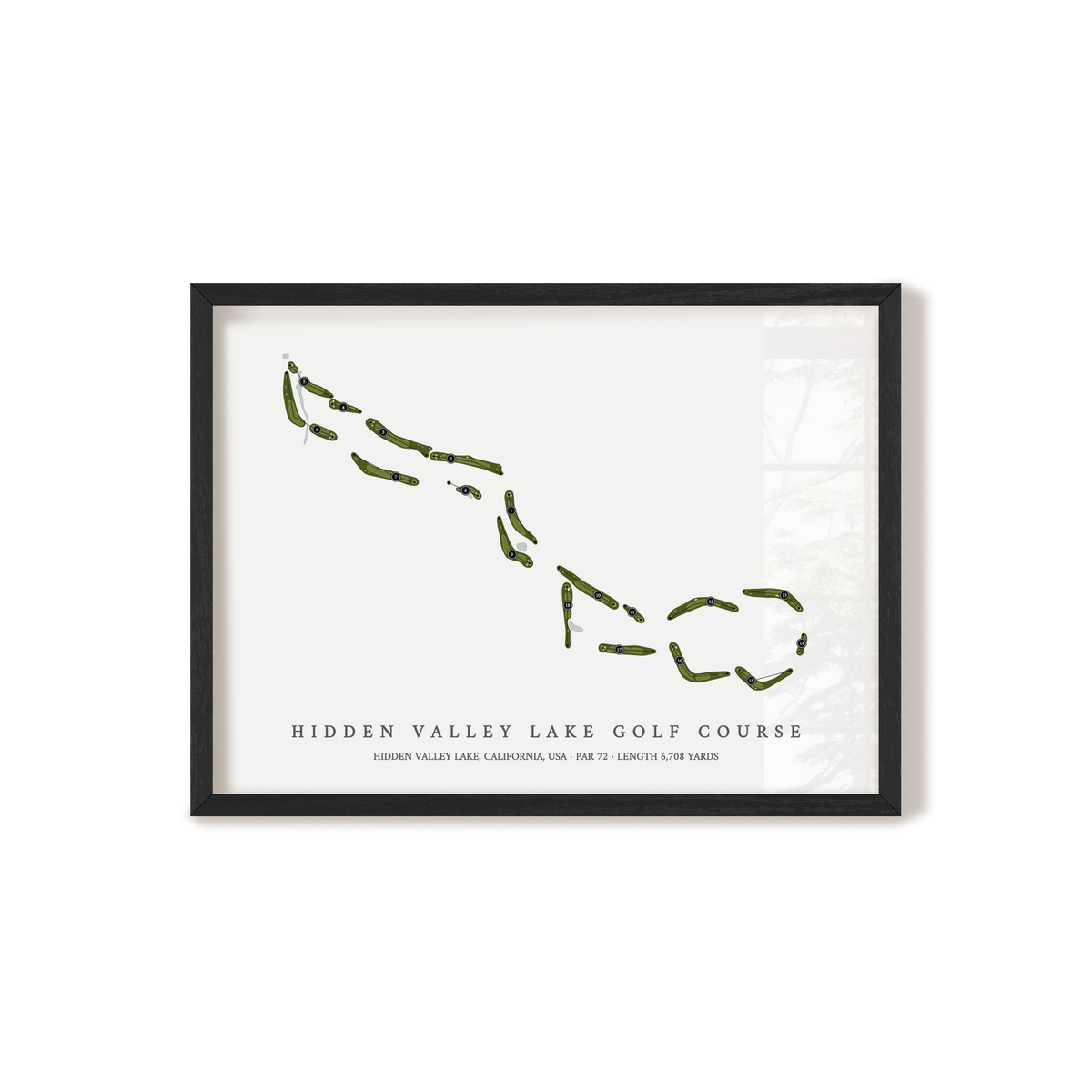 Hidden Valley Lake Golf Course | Golf Course Map | Black Frame