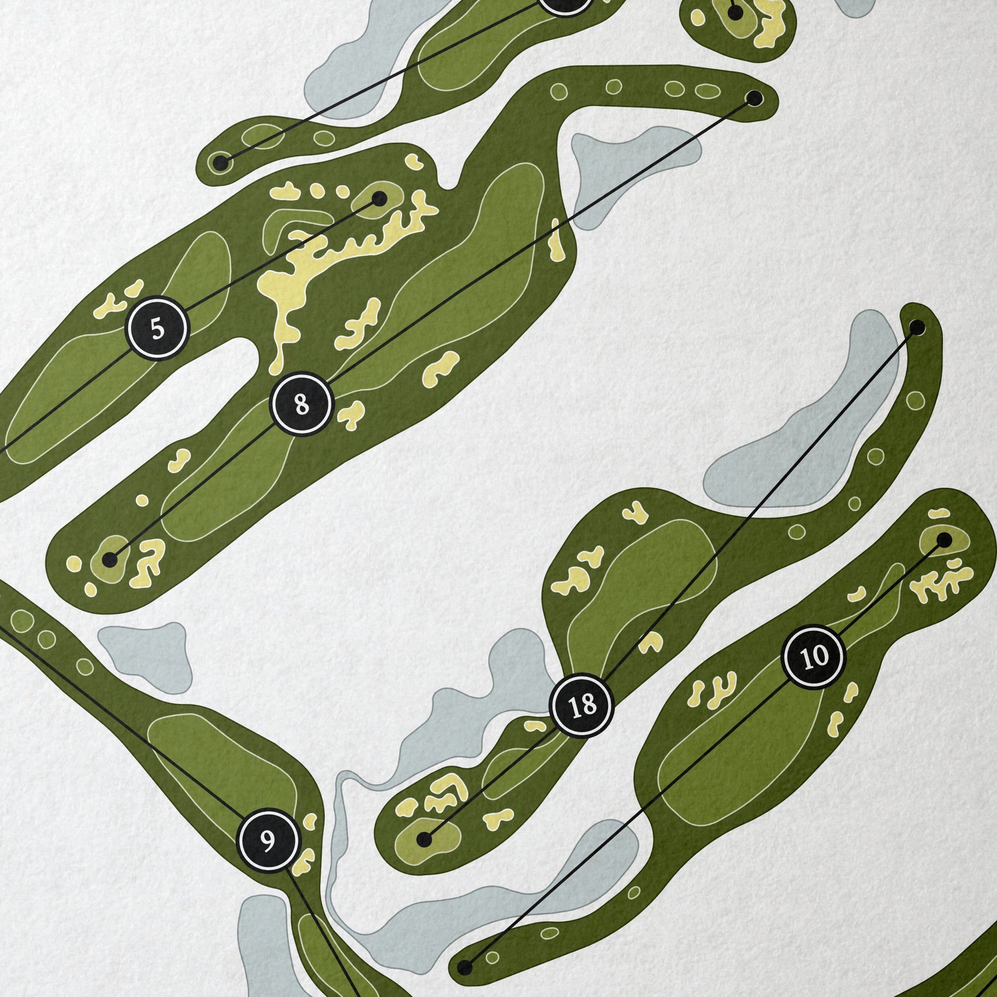 Hideaway Golf Club - Clive Clark Course | Golf Course Map | Close Up 