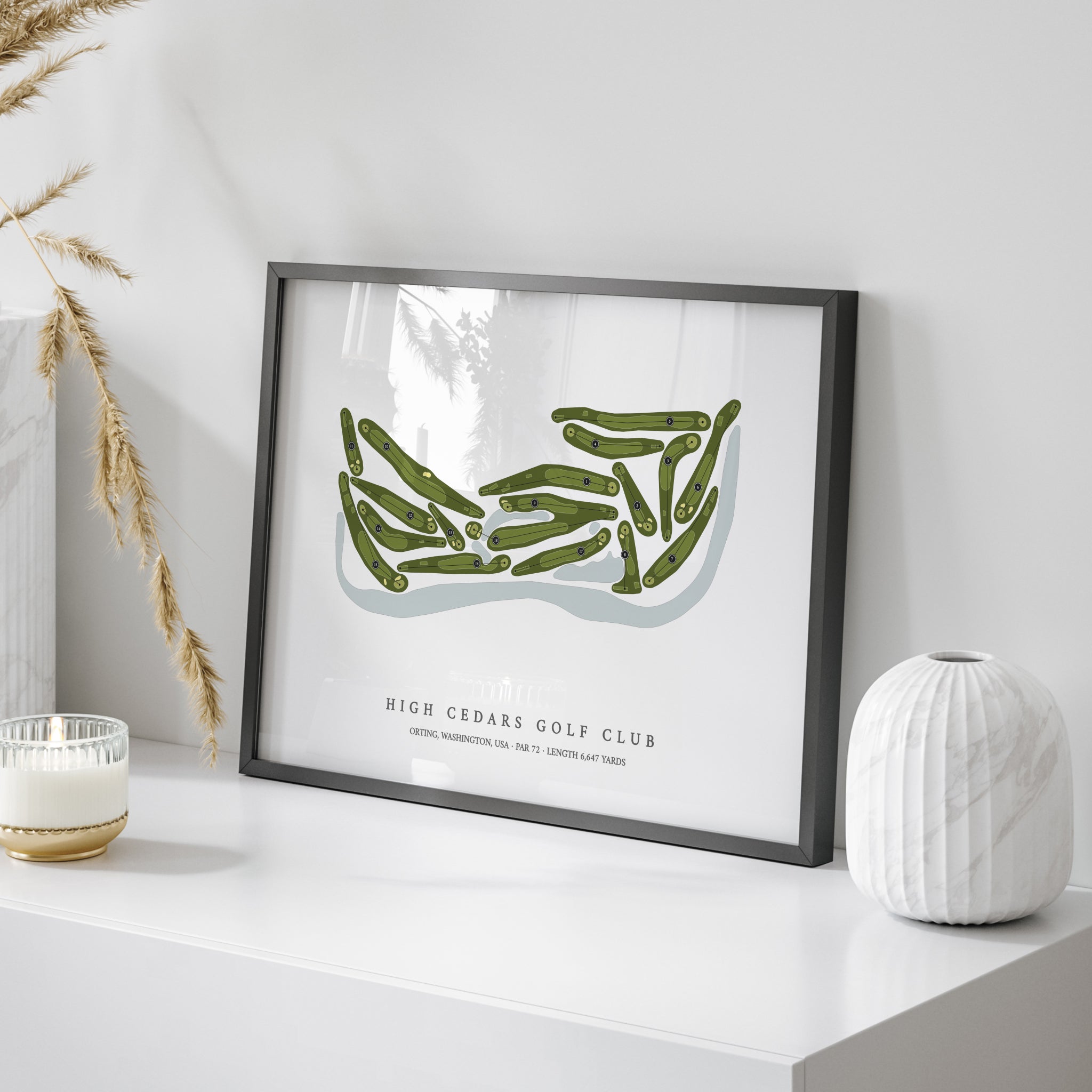 High Cedars Golf Club | Golf Course Map | On+Table 