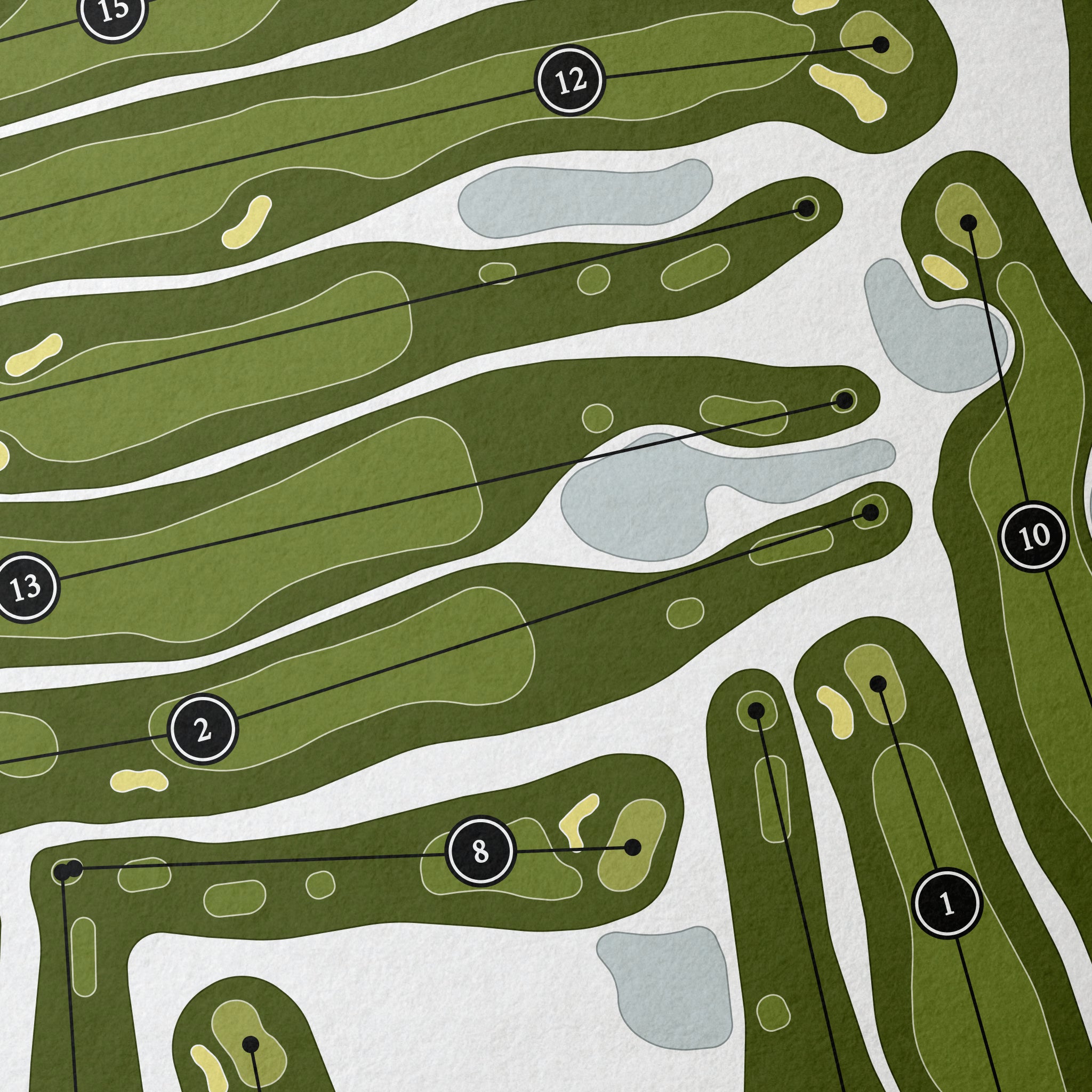 Highland National Golf Course | Golf Course Map | Close Up 
