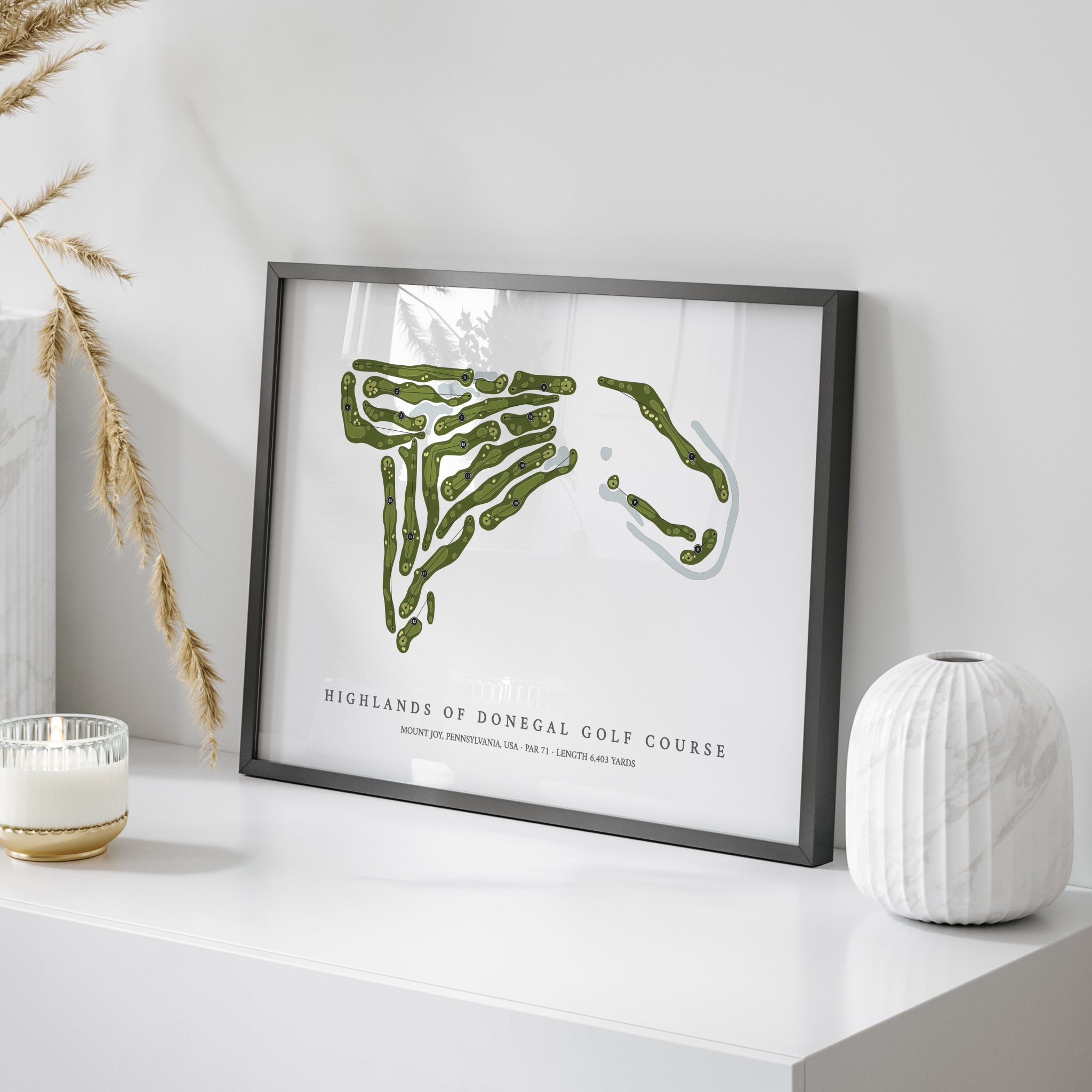 Highlands of Donegal Golf Course | Golf Course Map | On Table 