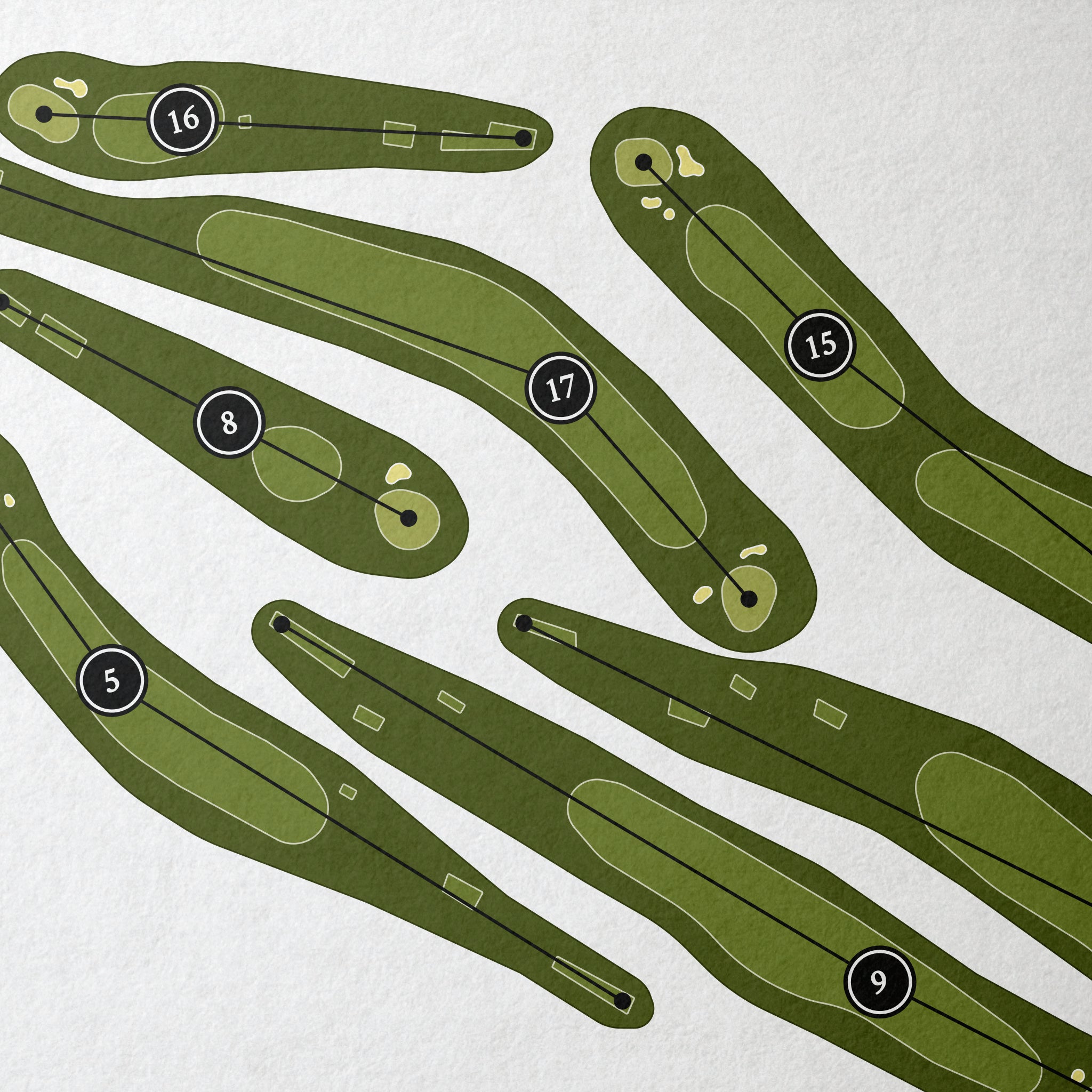 Hiwan Golf Club | Golf Course Map | Close Up 