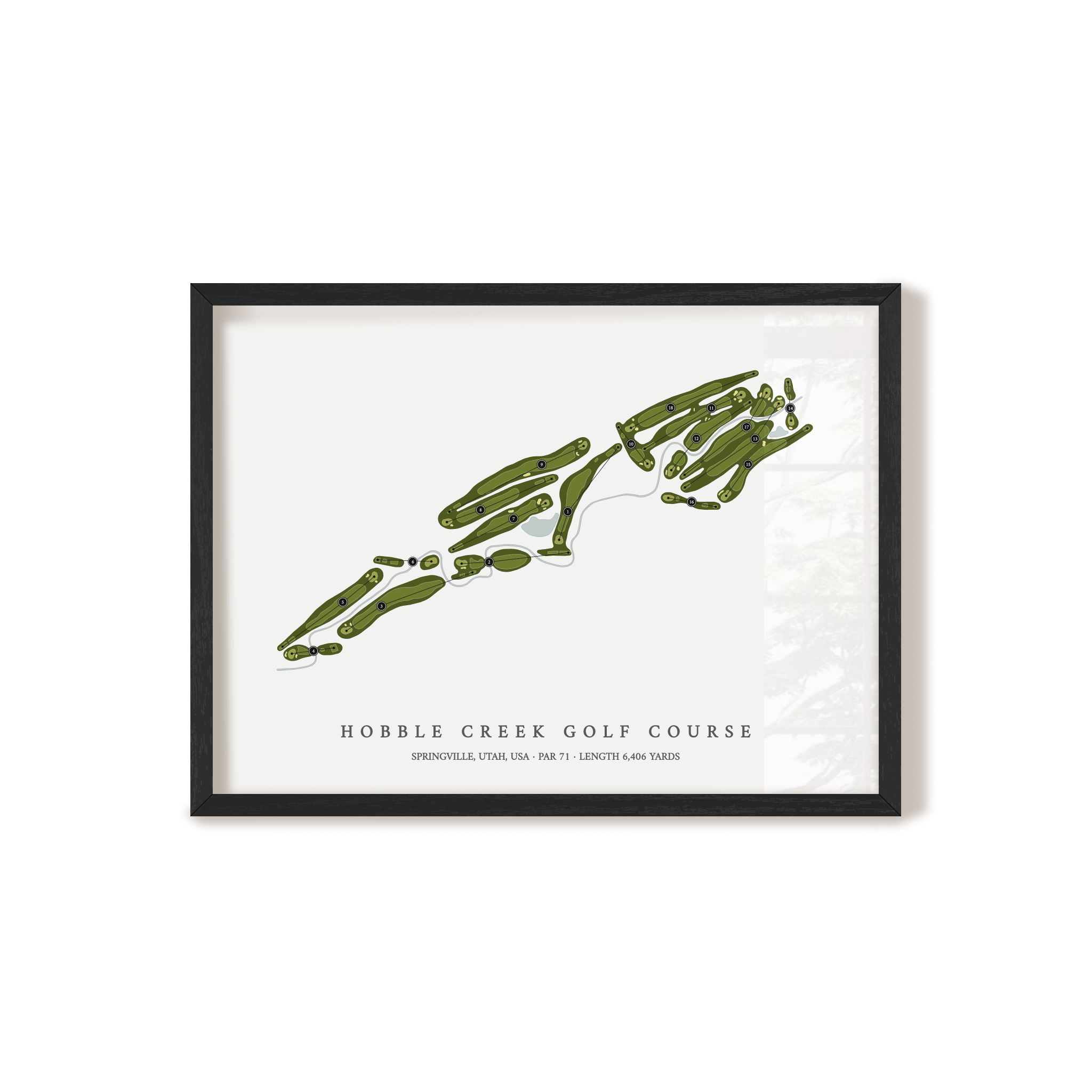 Hobble Creek Golf Course | Golf Course Print | Black Frame 