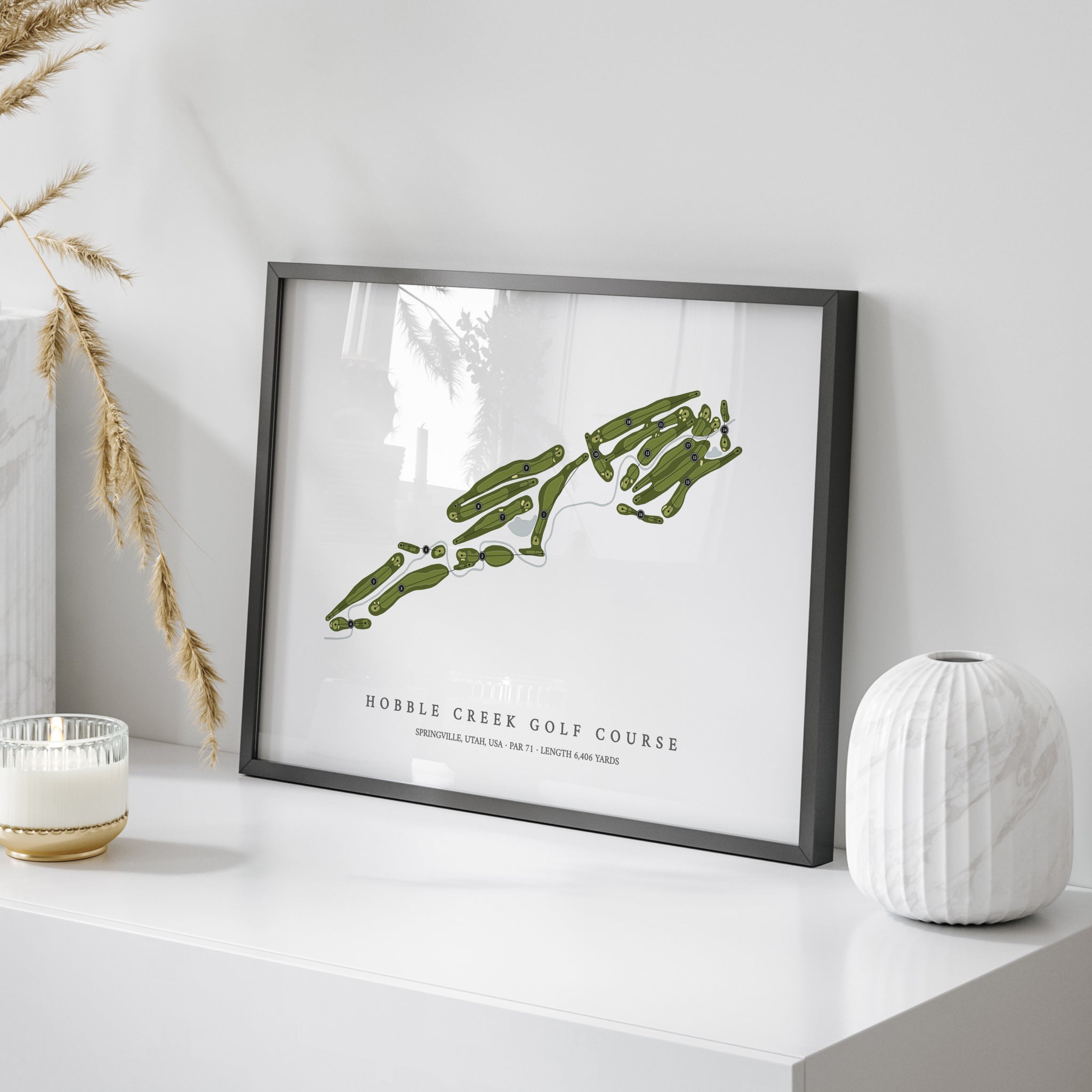 Hobble Creek Golf Course | Golf Course Print | On Table 