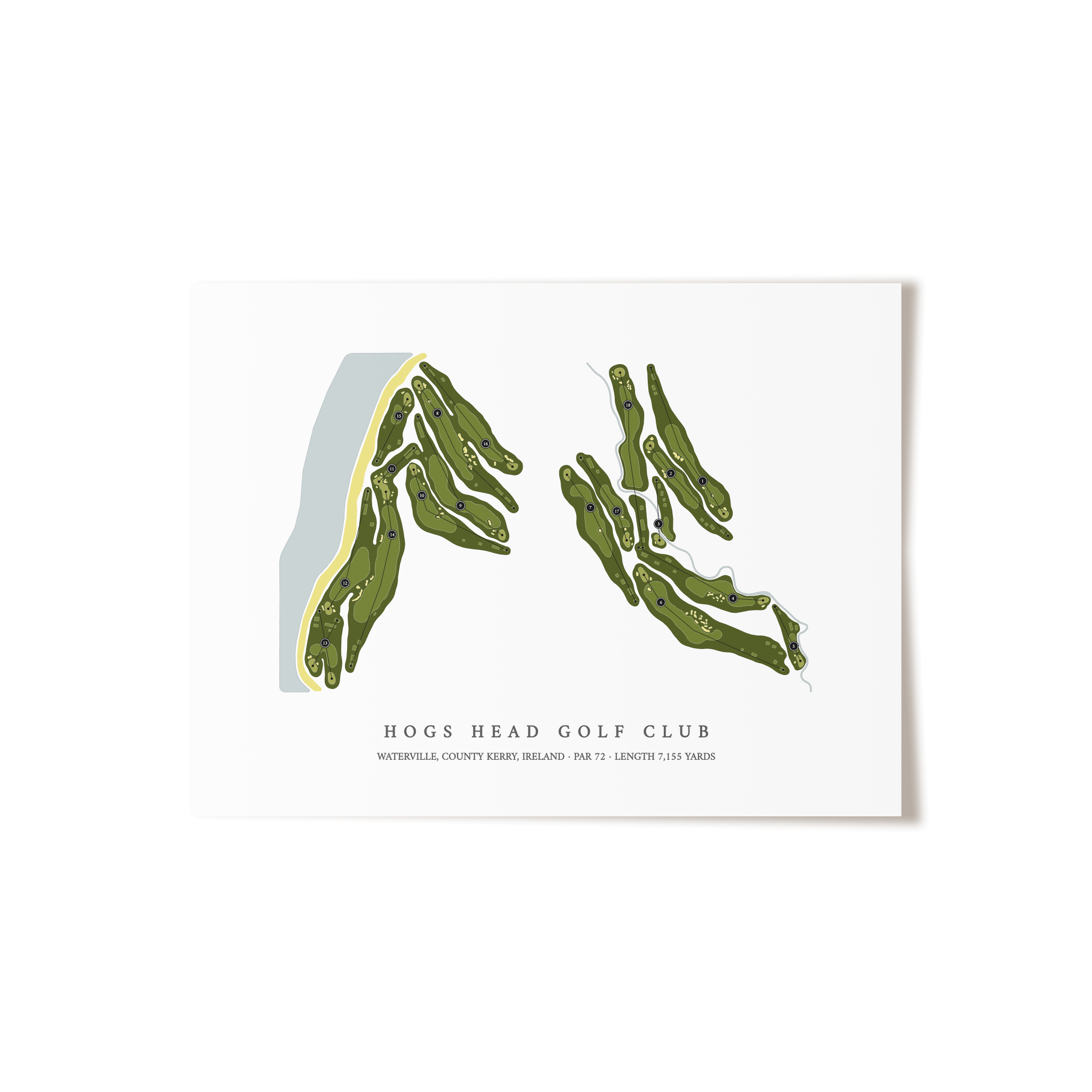 Hogs Head Golf Club | Golf Course Map | Unframed 