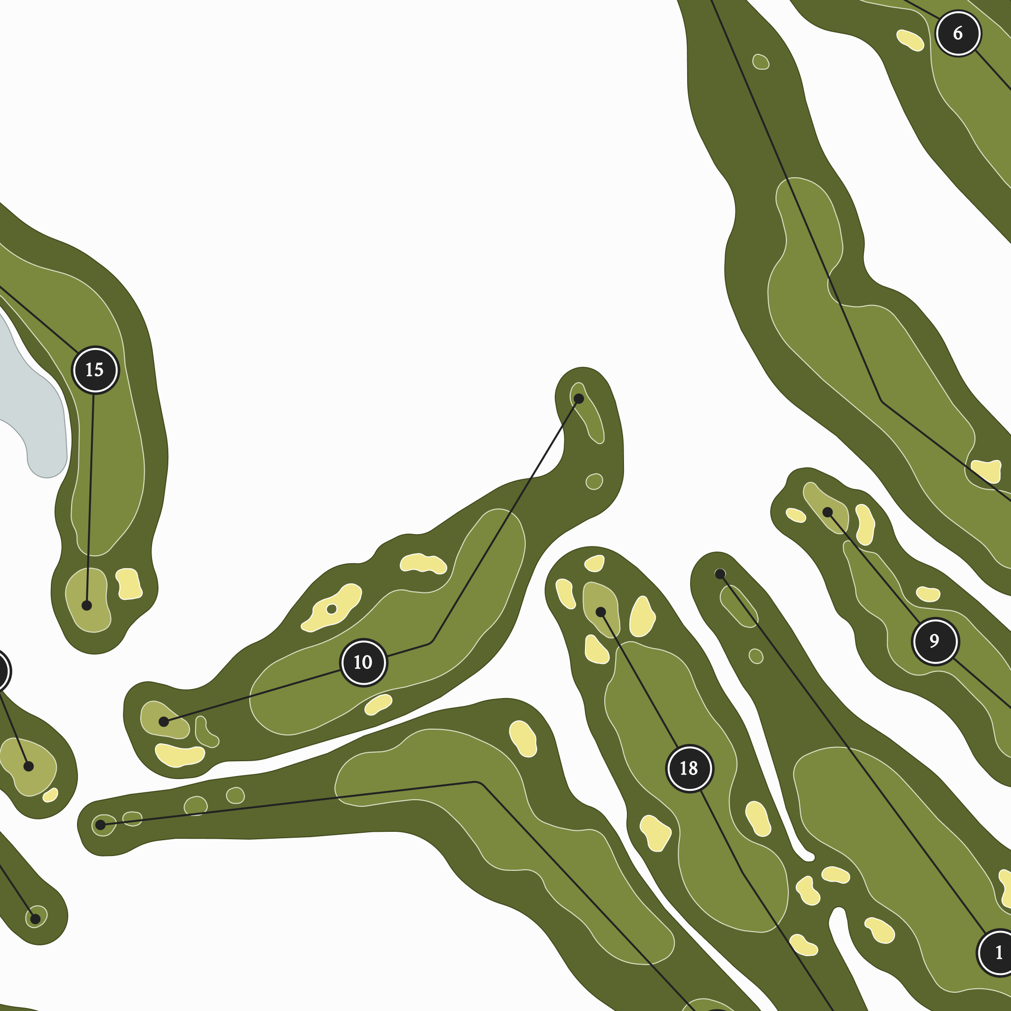 Hunter Ranch Golf Course | Golf Course Print | Close Up