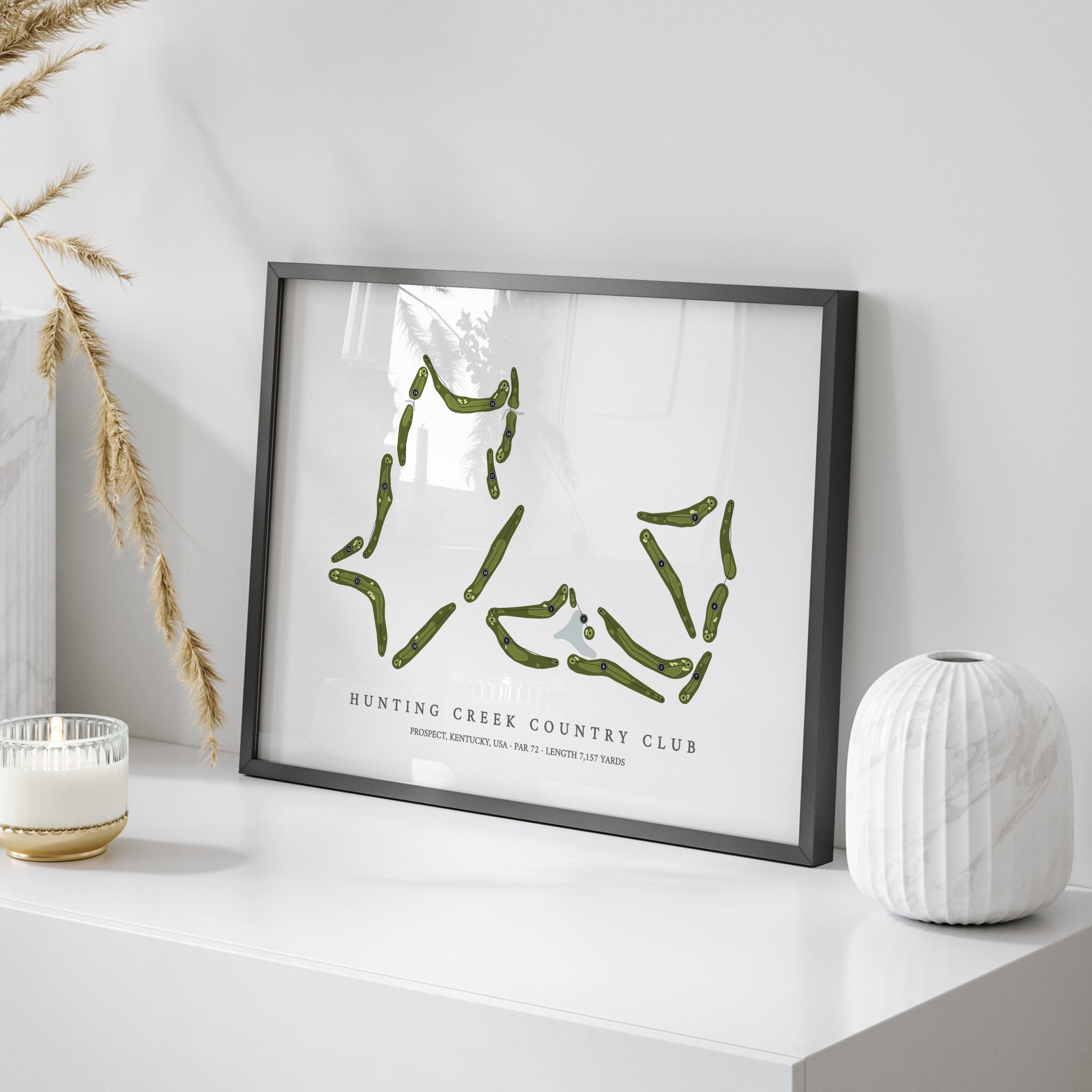 Hunting Creek Country Club | Golf Course Map | On Table 
