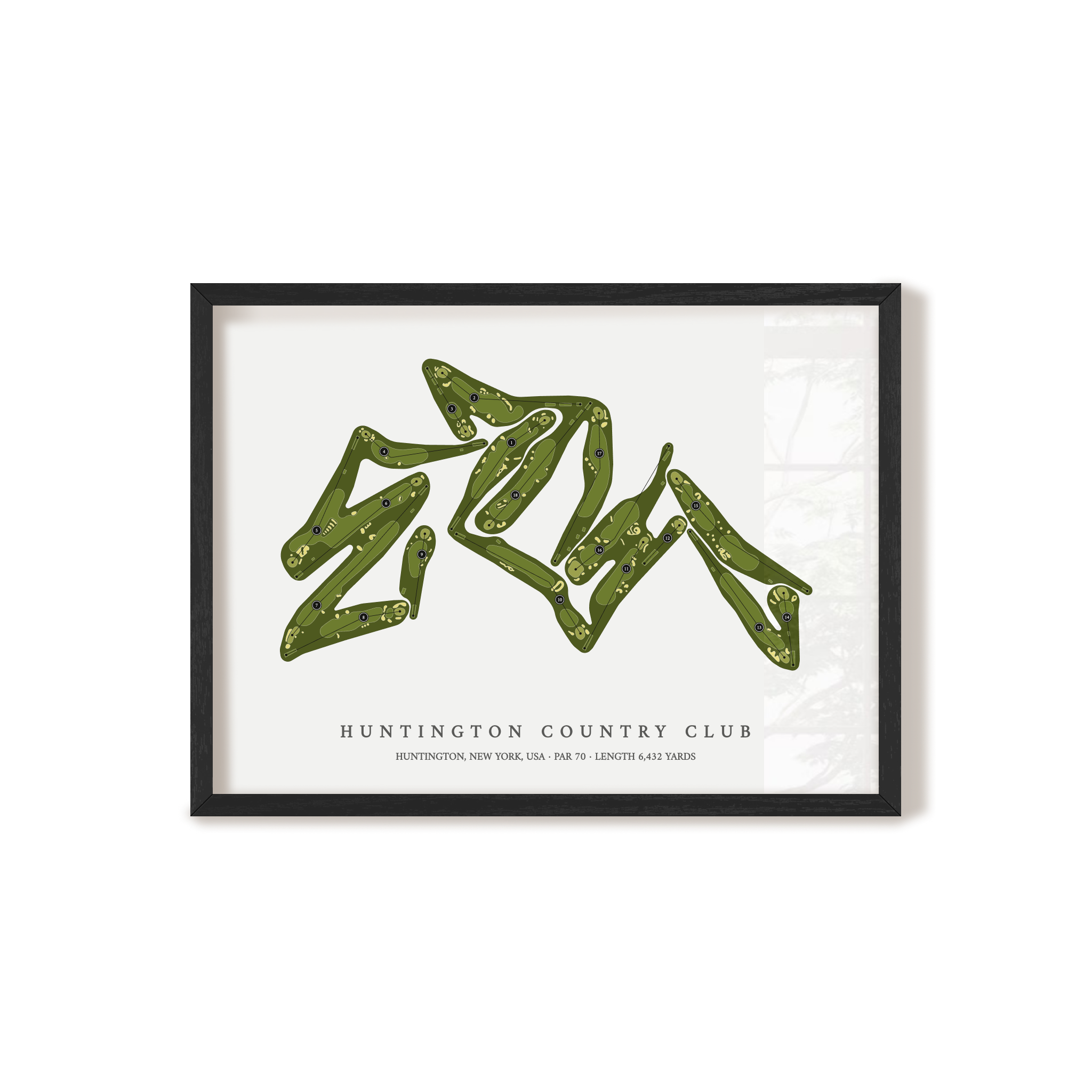 Huntington Country Club | Golf Course Map | Black+Frame 