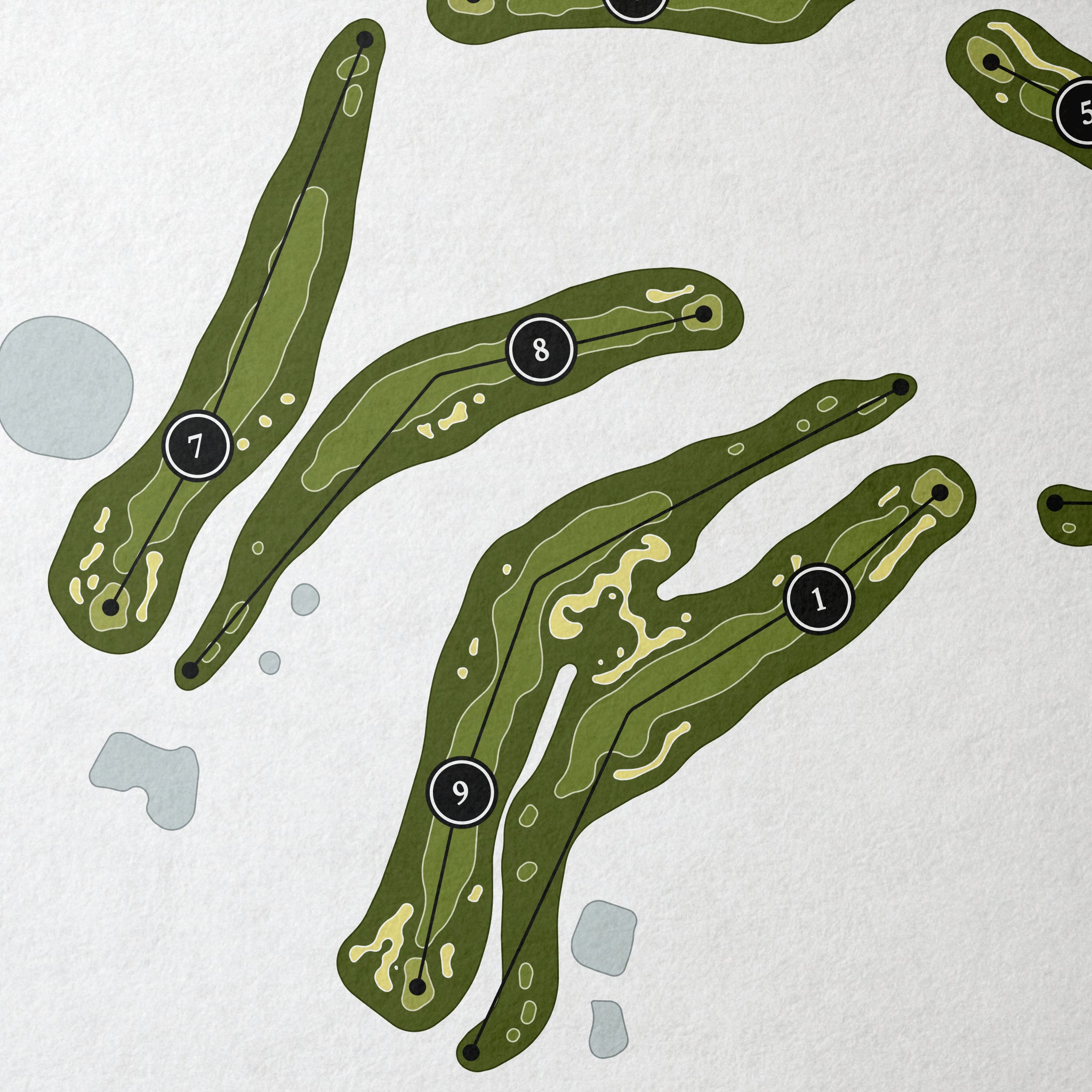 Huntsville Golf Club | Golf Course Print | Close Up