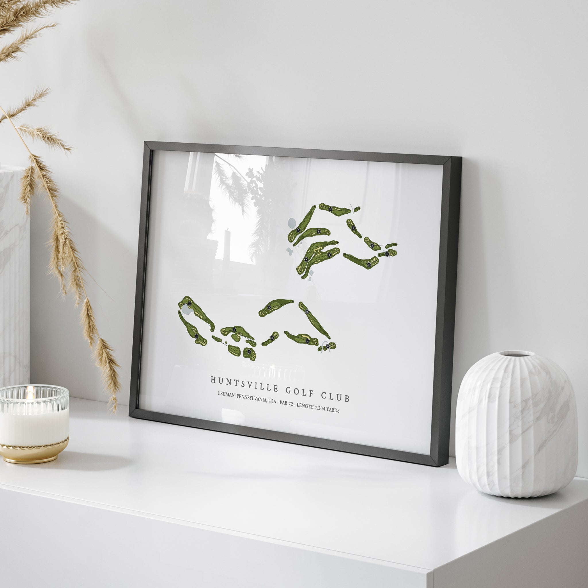 Huntsville Golf Club | Golf Course Print | On Table
