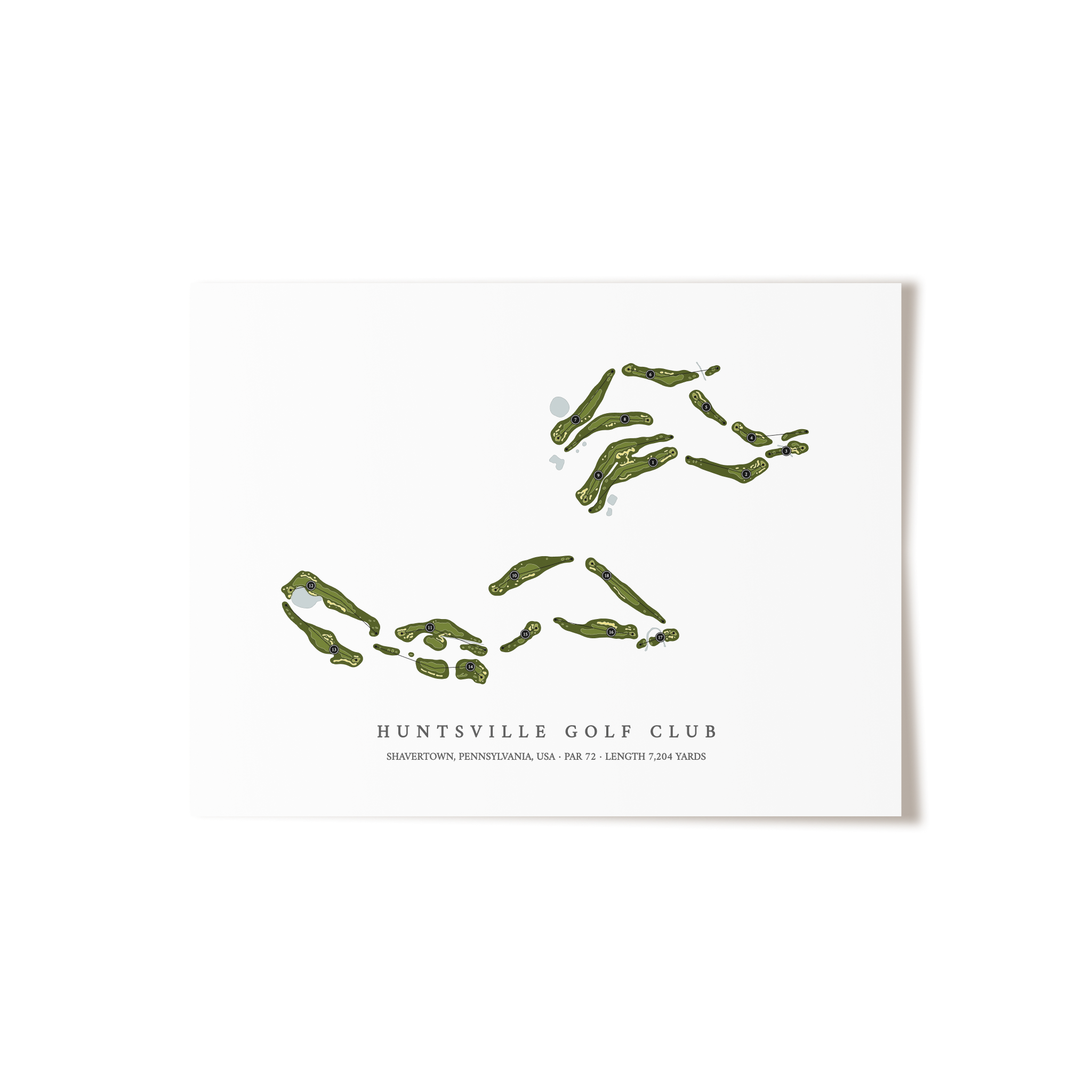 Huntsville Golf Club | Golf Course Map | Unframed 