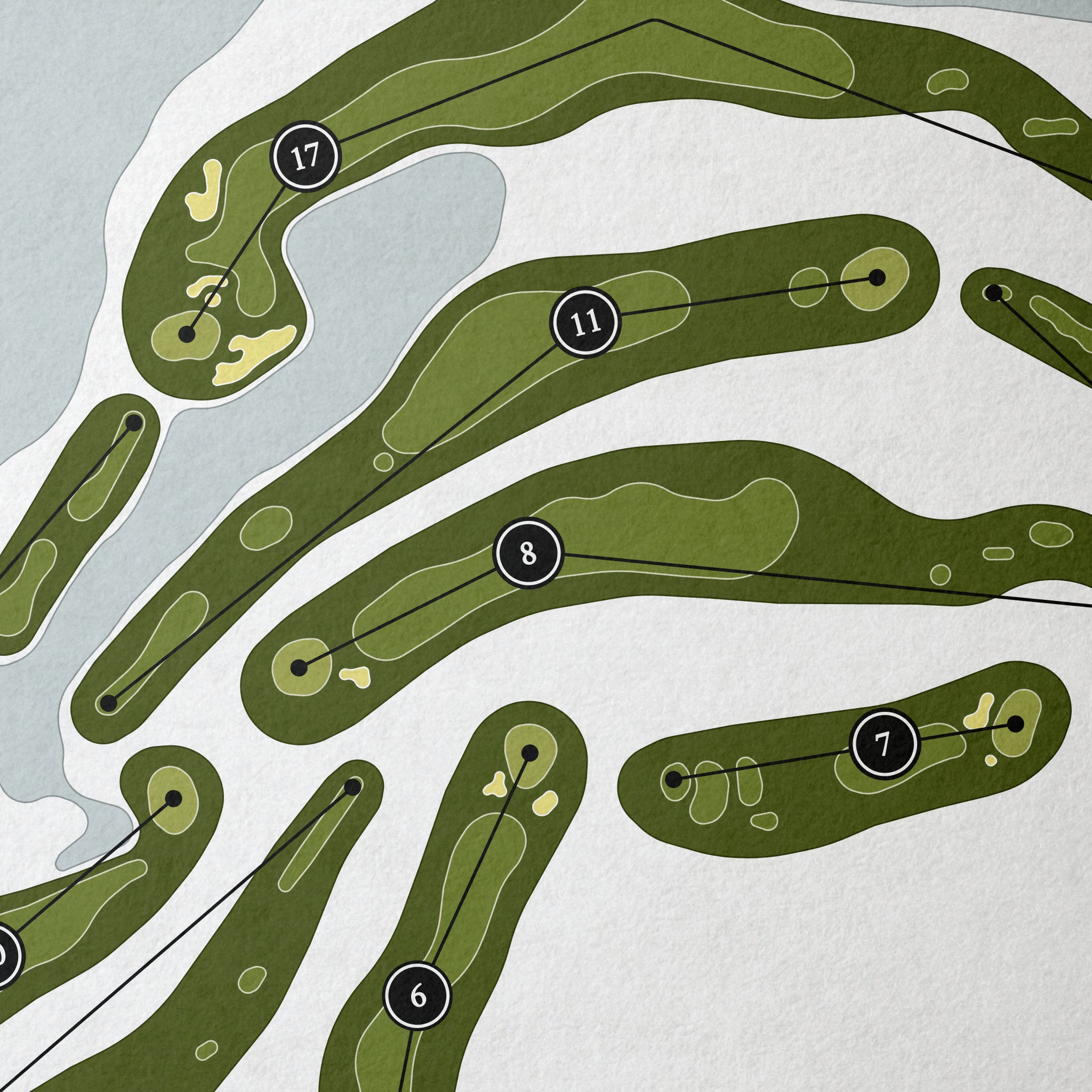 Hurricane Creek Country Club | Golf Course Map | Close Up 