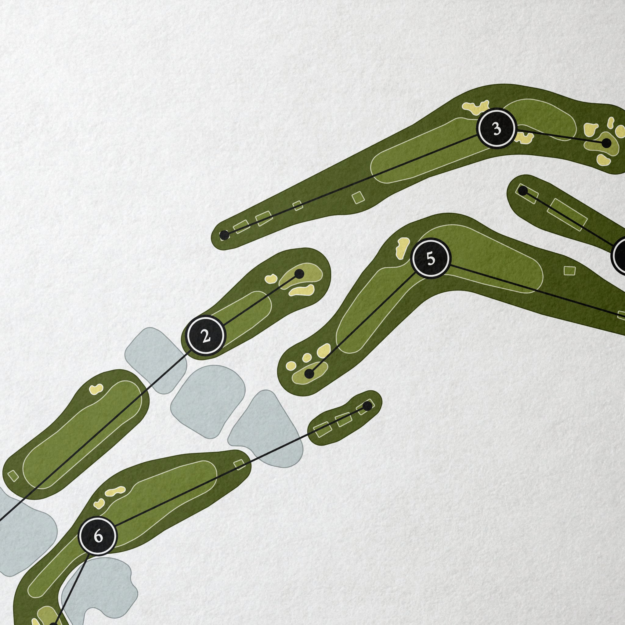 Hurstbourne Country Club | Golf Course Print | Close Up