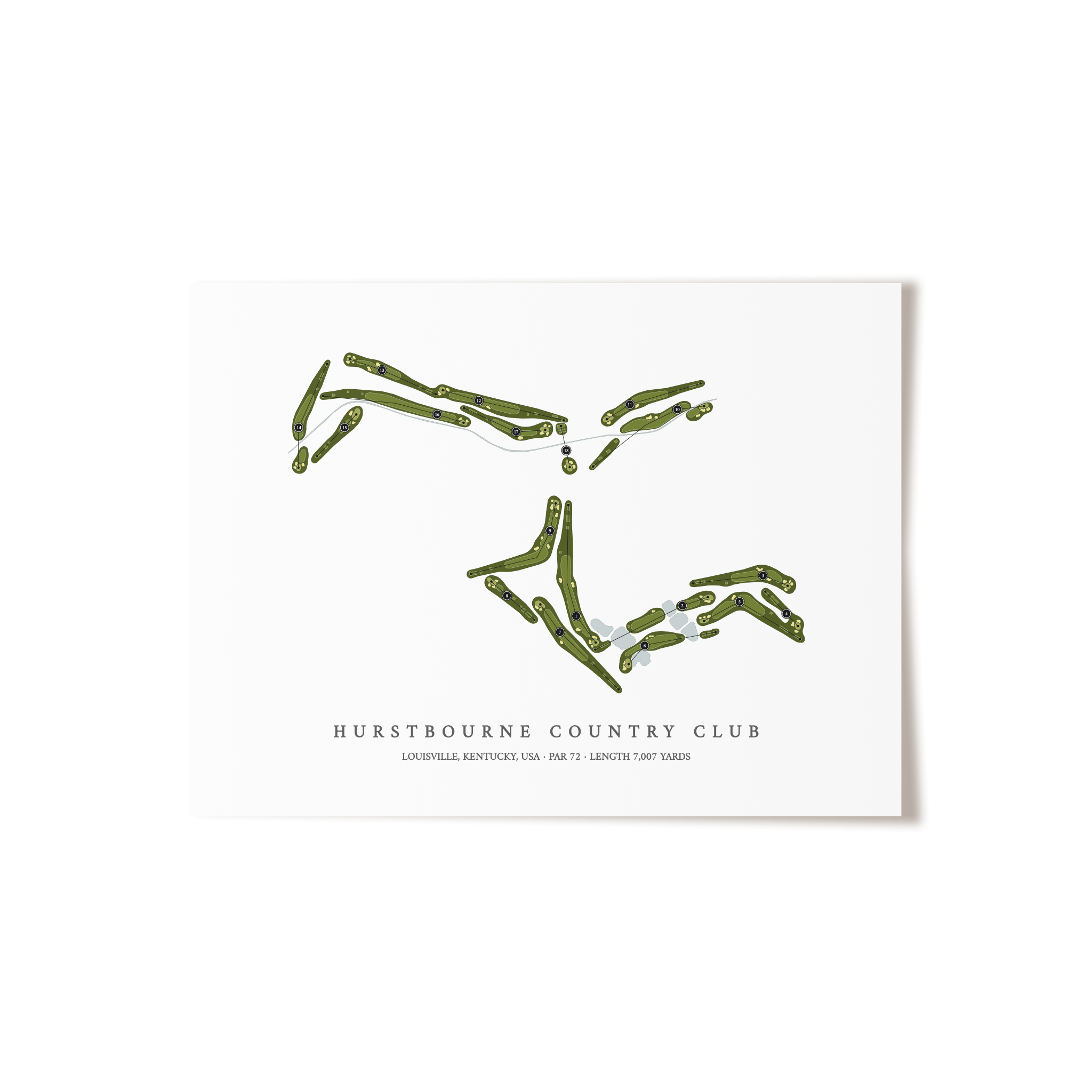 Hurstbourne Country Club | Golf Course Print | Unframed