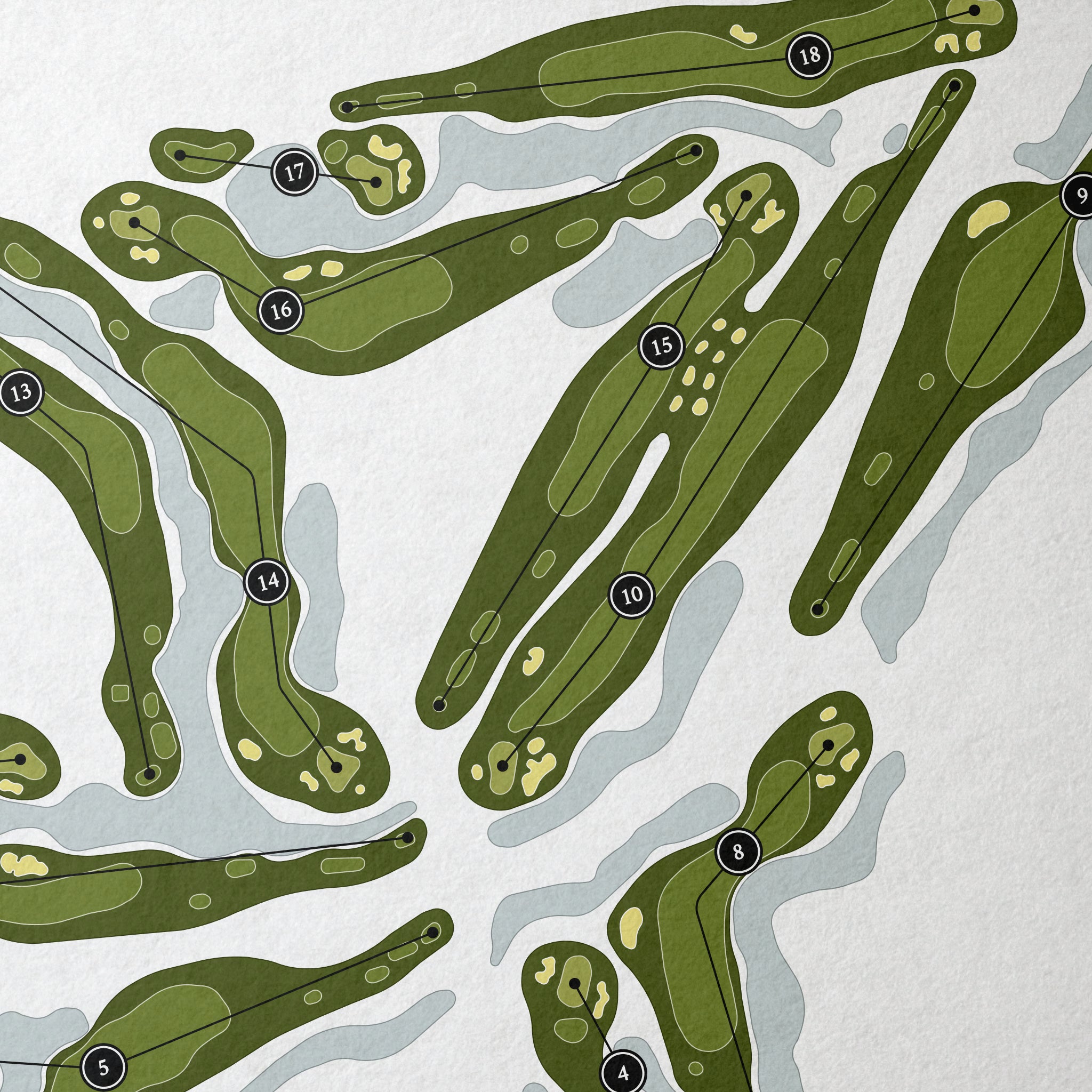 Imperial Golf Club | Golf Course Print | Close+Up