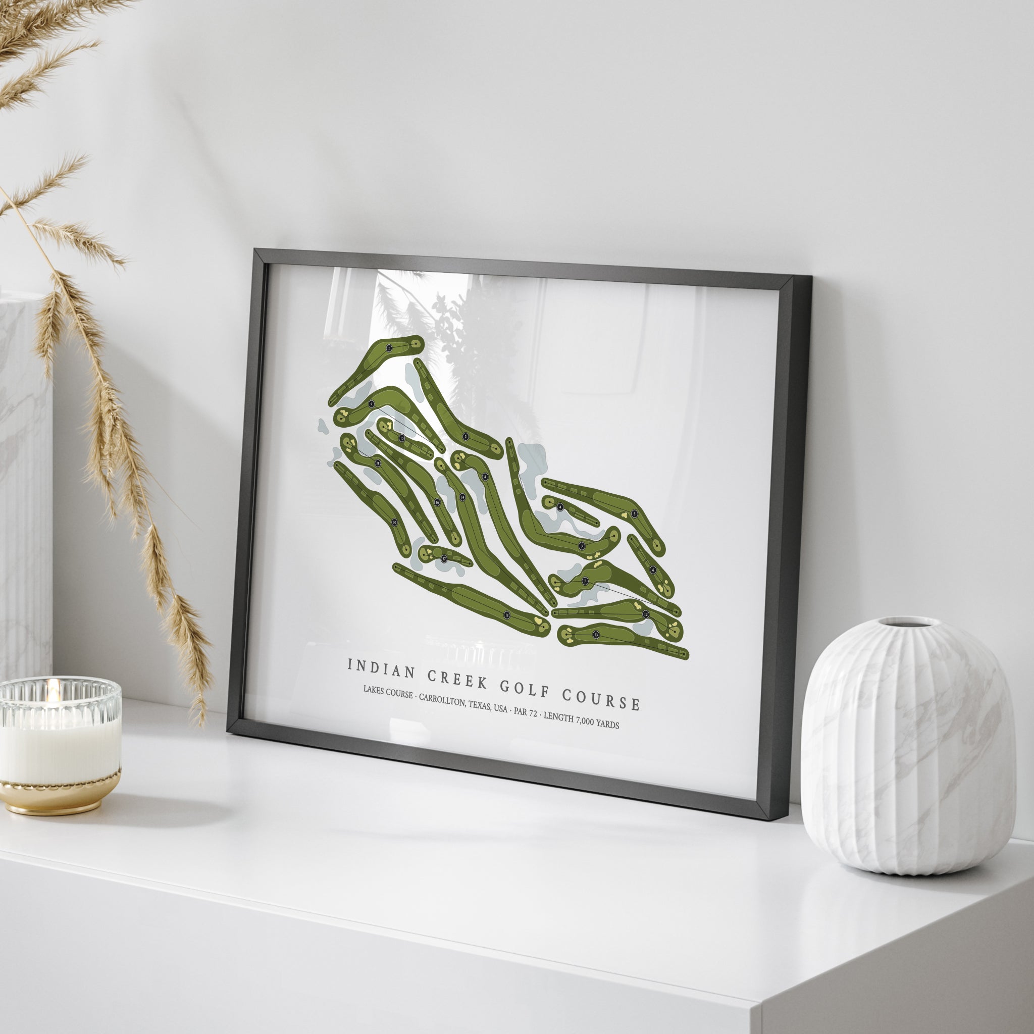 Indian Creek Golf Club - Lakes Course | Golf Course Map | On Table 