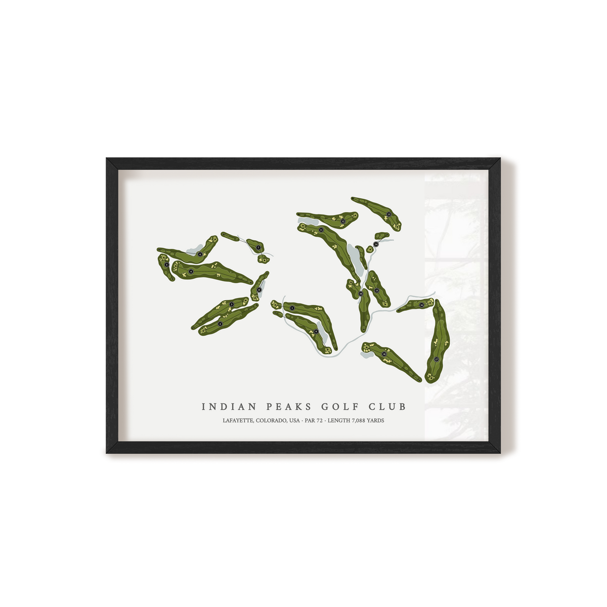 Indian Peaks Golf Club | Golf Course Map | Black Frame 