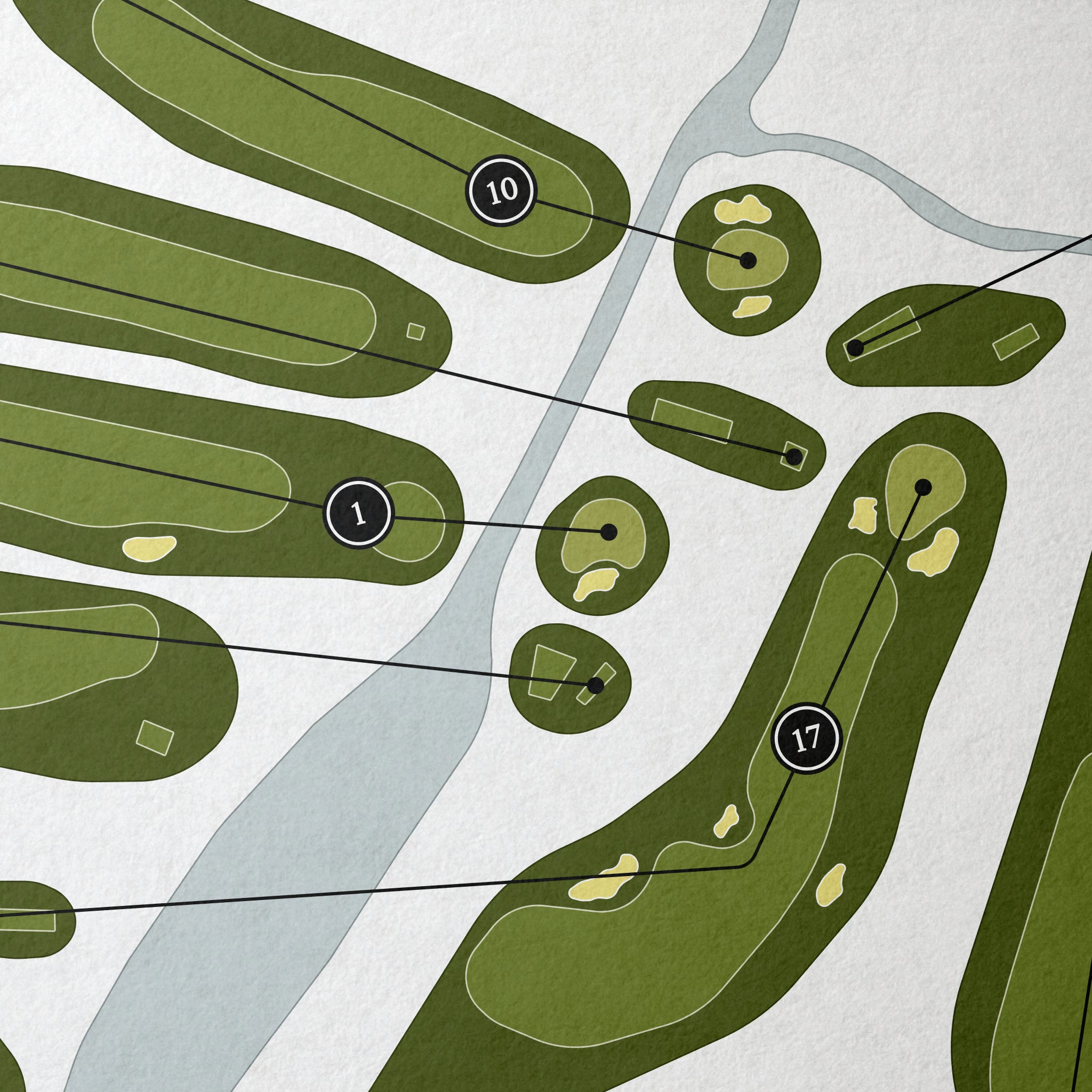 Indian Valley Country Club | Golf Course Map | Close+Up 
