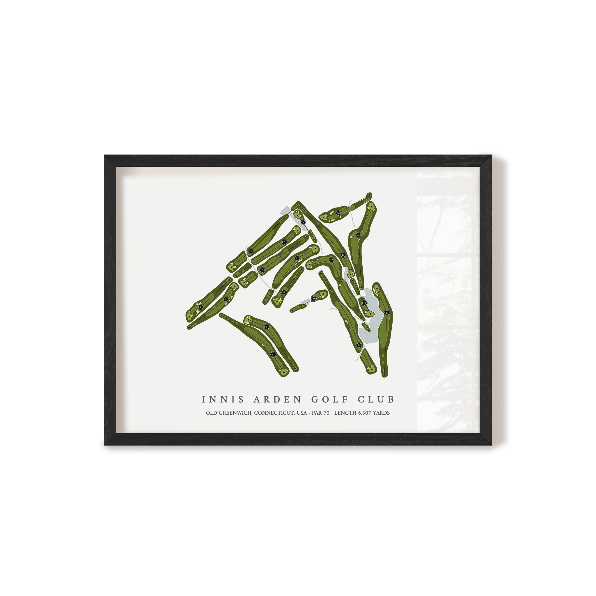 Innis Arden Golf Club | Golf Course Map | Black Frame 